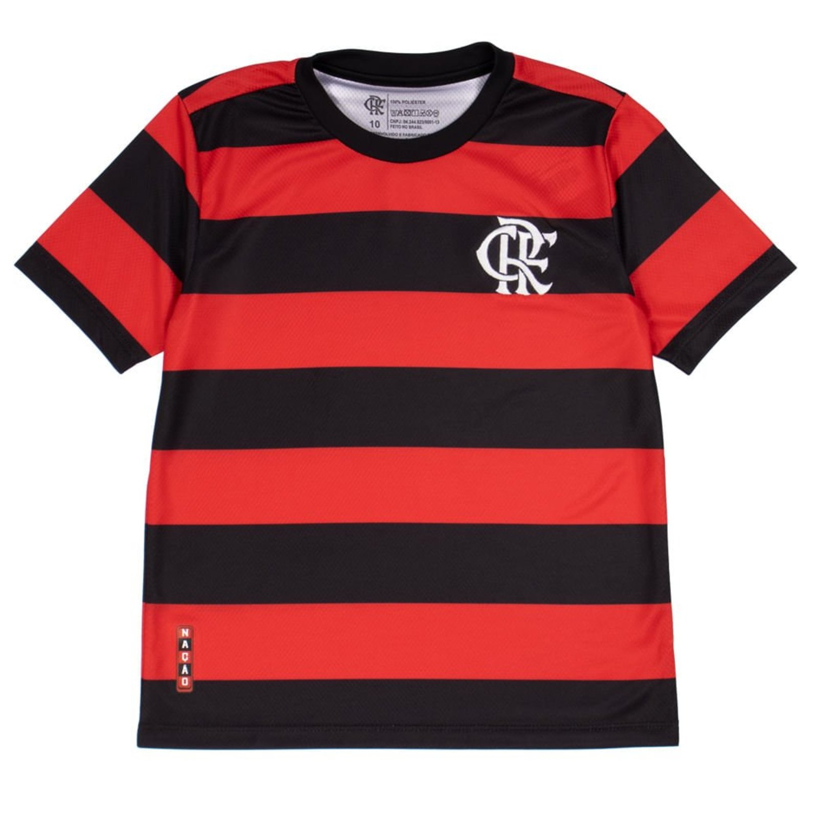 Infantil - Camiseta Betel Flamengo Rubro Negro Vermelho/Preto