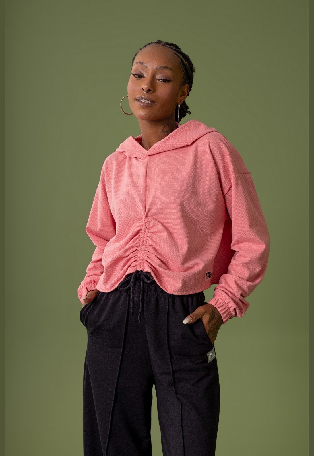 Blusão Moletom Urban Style Feminino The Philippines Rosa