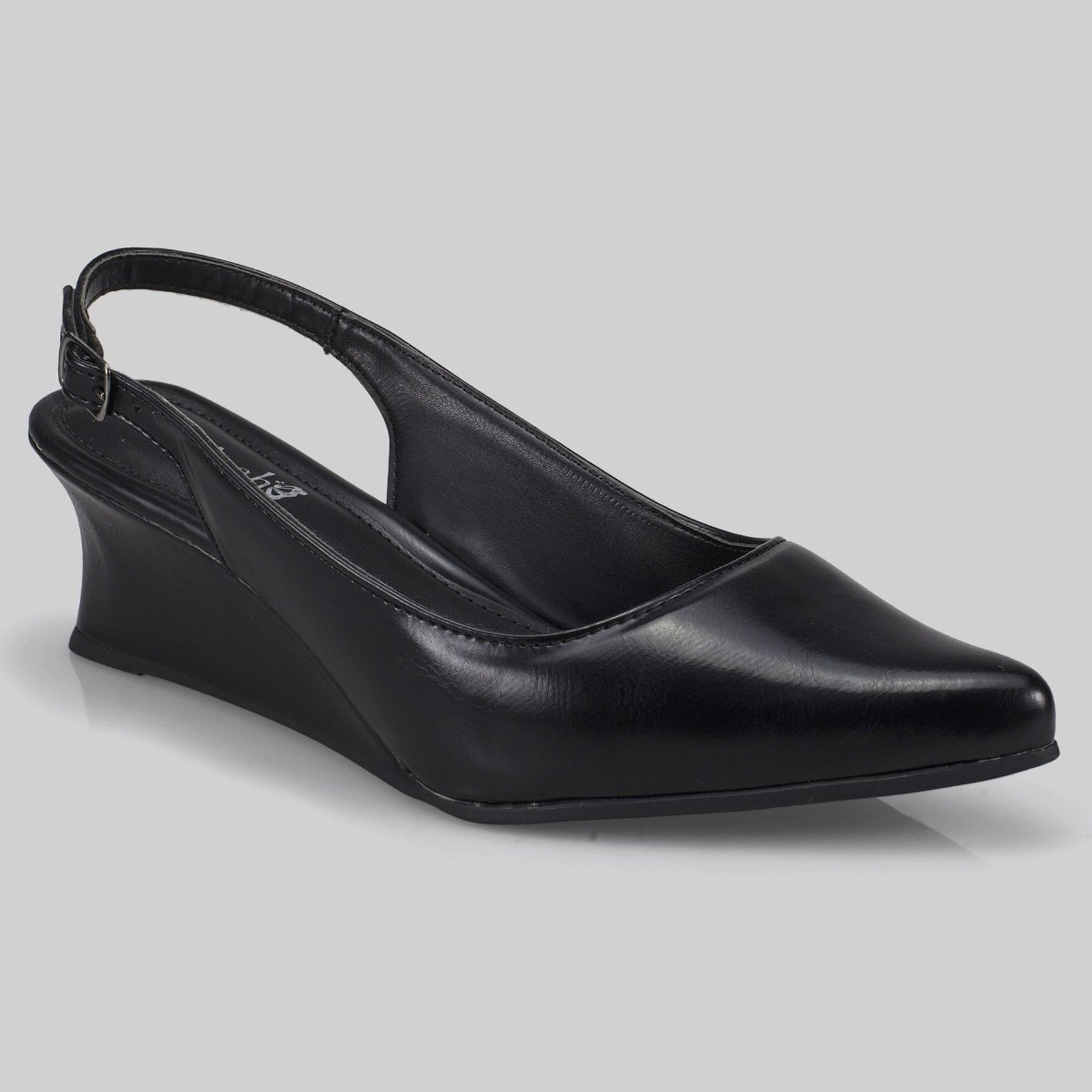 Scarpin Feminino Bico Fino Shekinah Sapato Salto Sola Cunha Lançamento Moda Preto