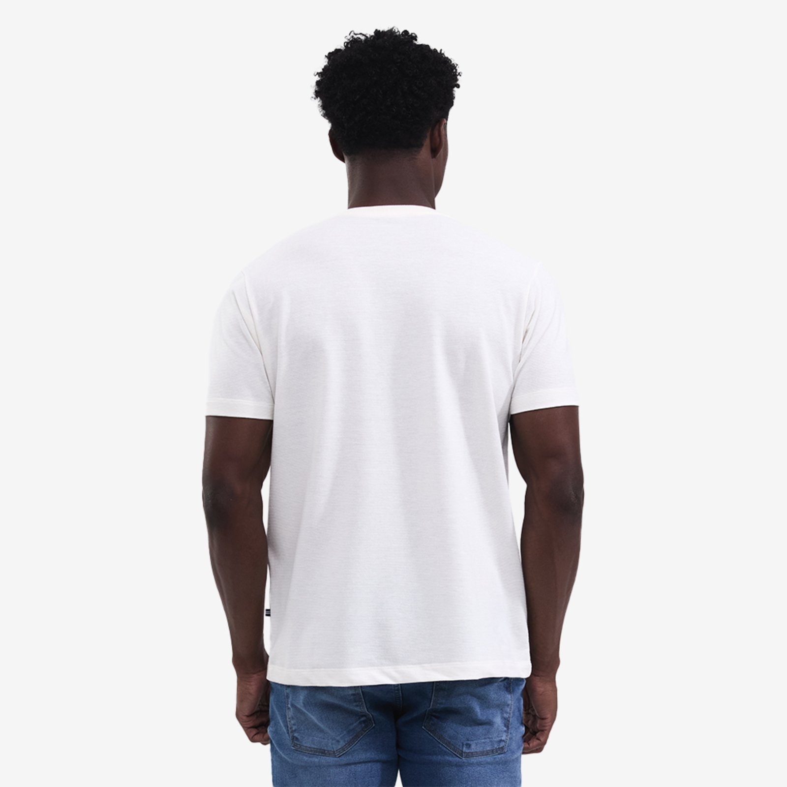 Vista 3 Camiseta Nautica Manga Curta Malha Vichy branco Nautica branco