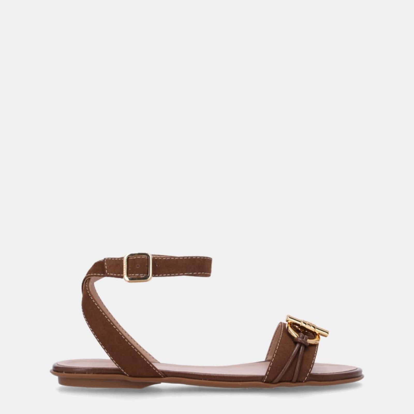 Sandália Rasteira Bison Espresso E Atacama Espresso - 52210076 Luz da Lua