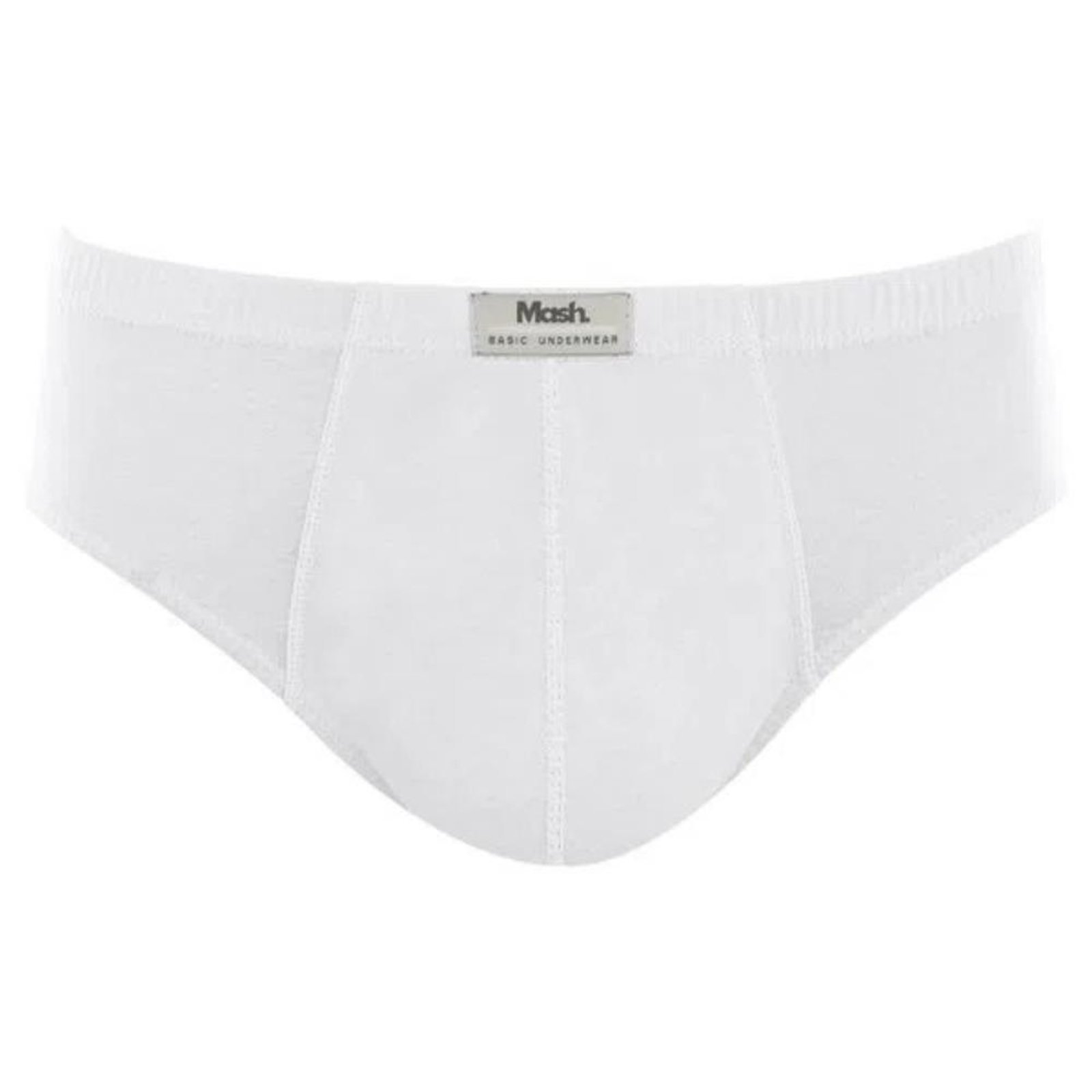 Cueca Masculina Slip Mash Algodão Lisa Cós Elástico Conforto