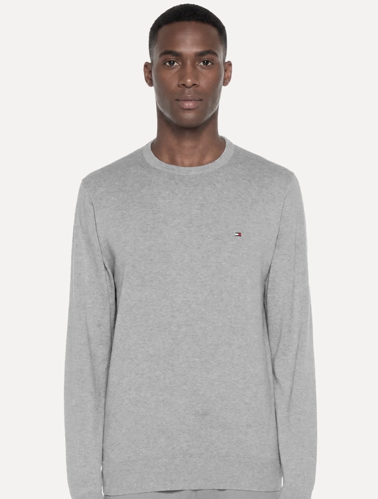 Suéter Tommy Hilfiger Masculino Signature Crewneck Cinza