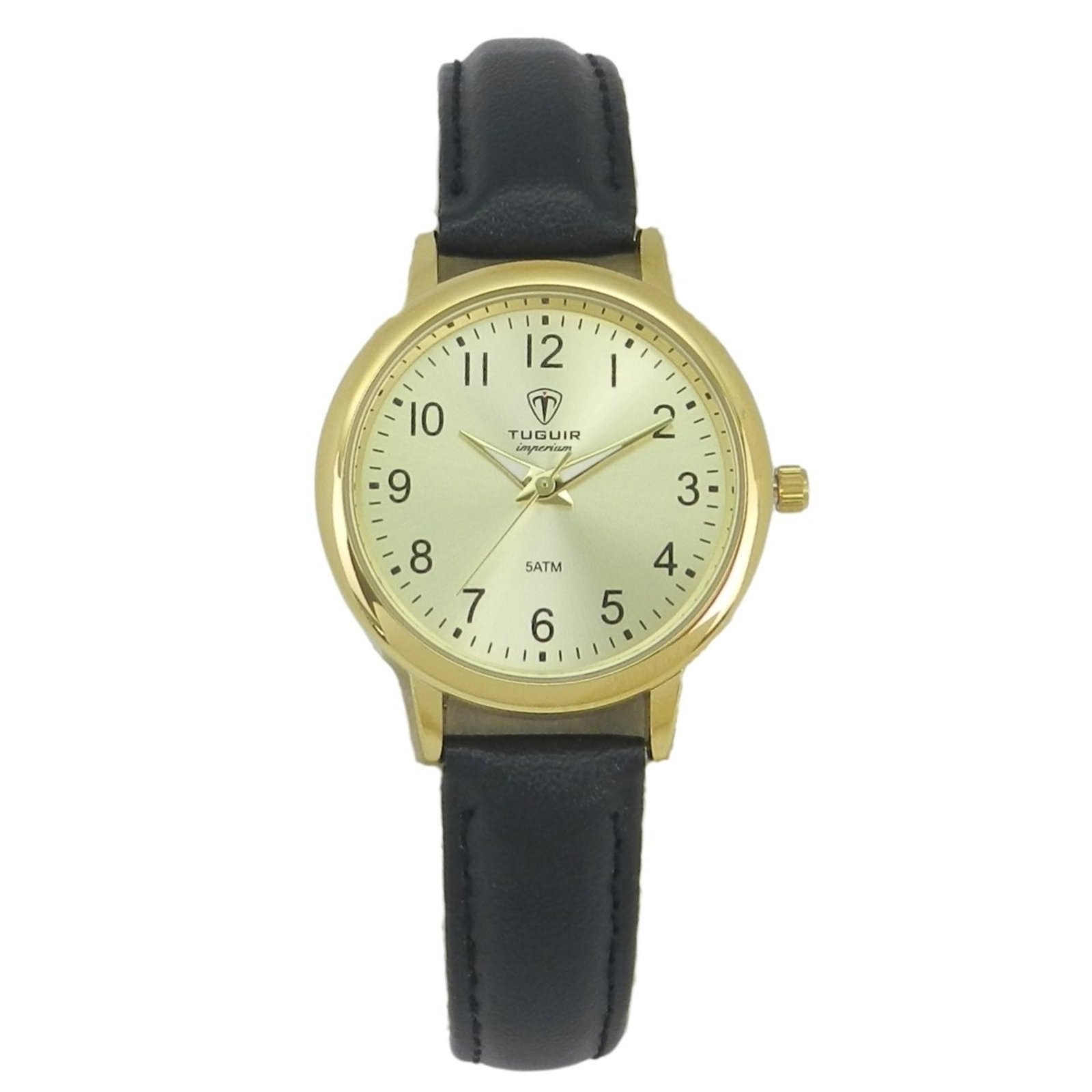 Relógio Unissex Tuguir Analógico Imperium TG30497 Dourado e Preto
