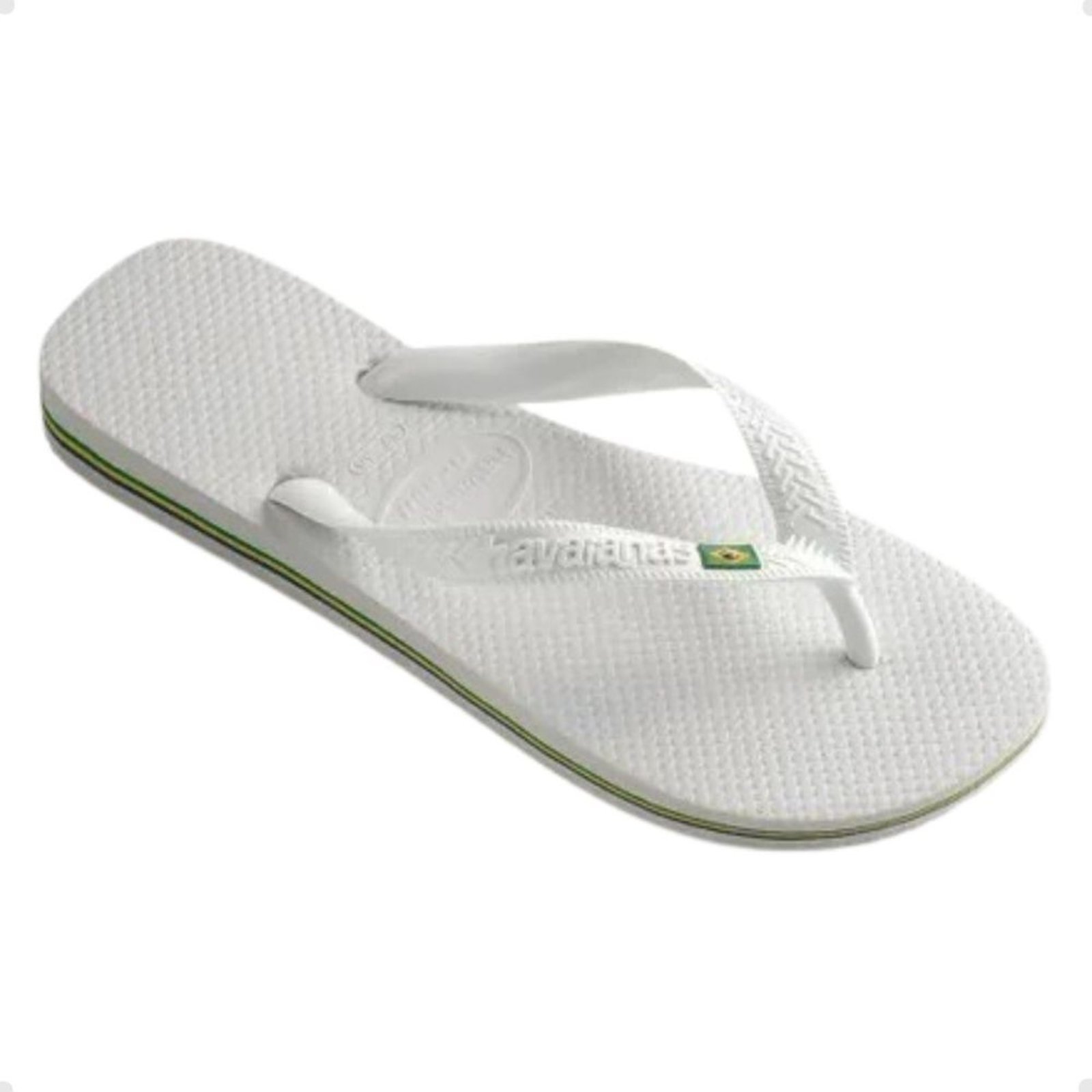Vista 3 Chinelo Masculino Dedo Brasil Havaianas branco Havaianas branco