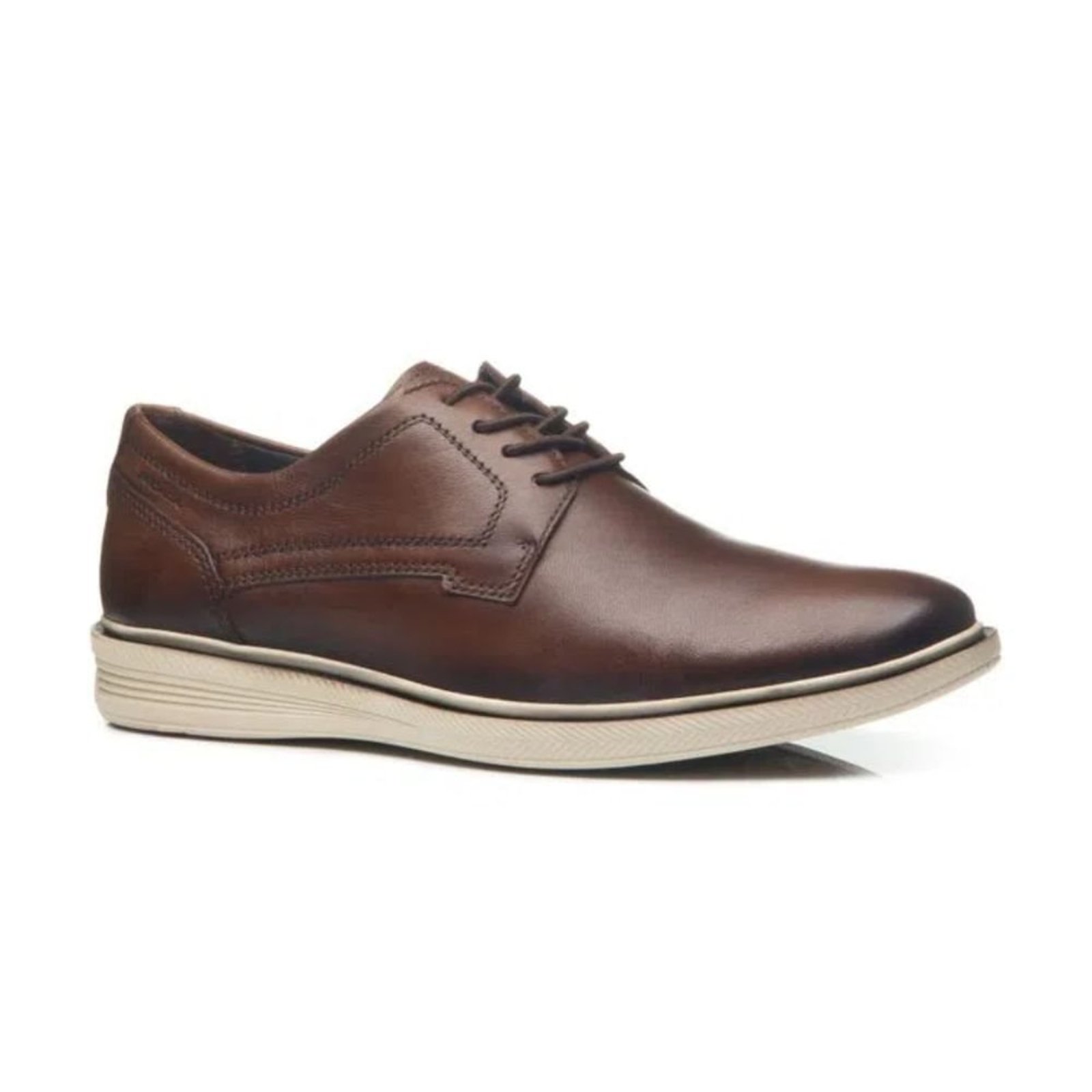 Sapato Masculino Esporte Fino Em Couro Pegada Pinhão