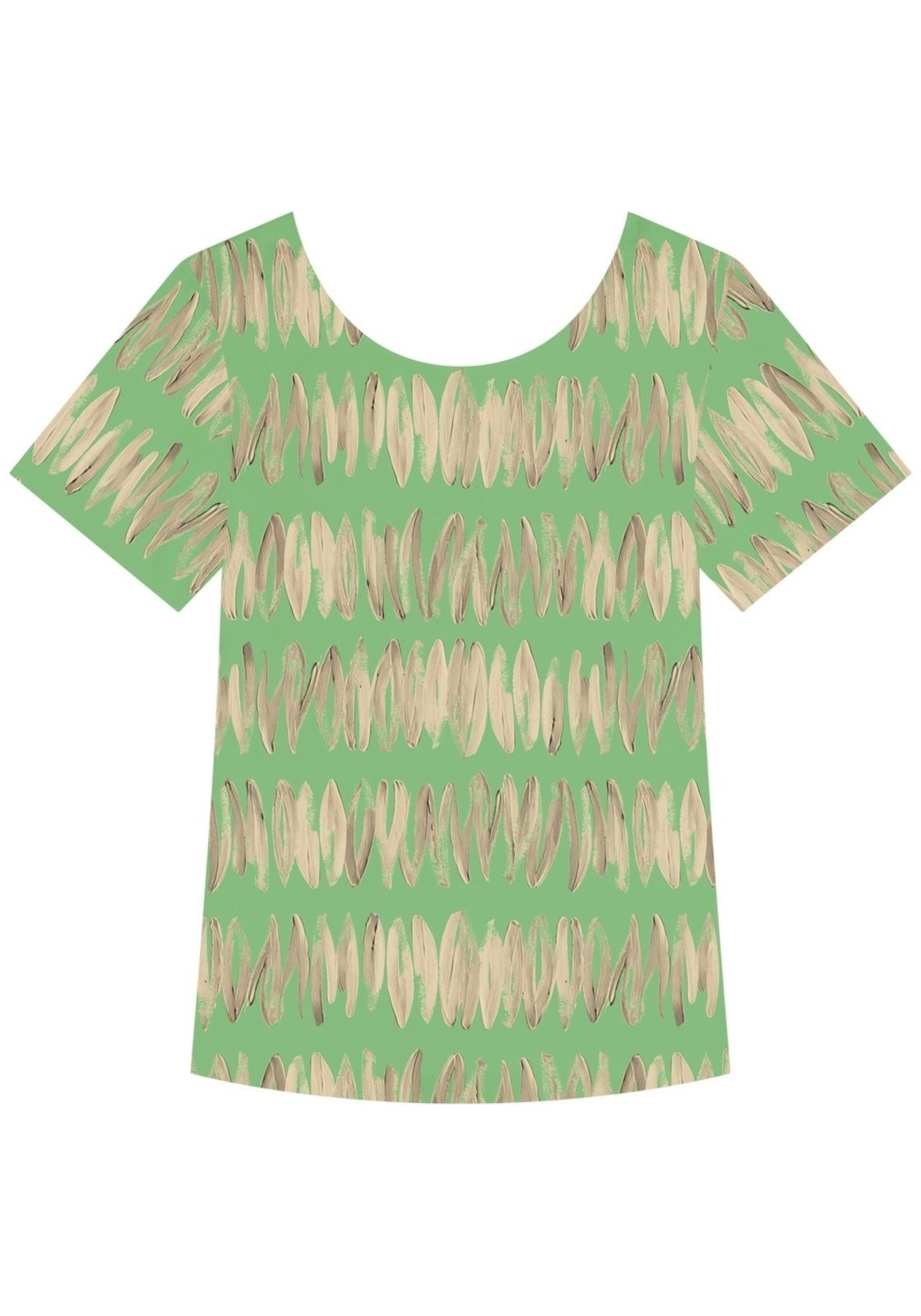 Blusa De Mangas Curtas Estampada Em Viscose Responsável