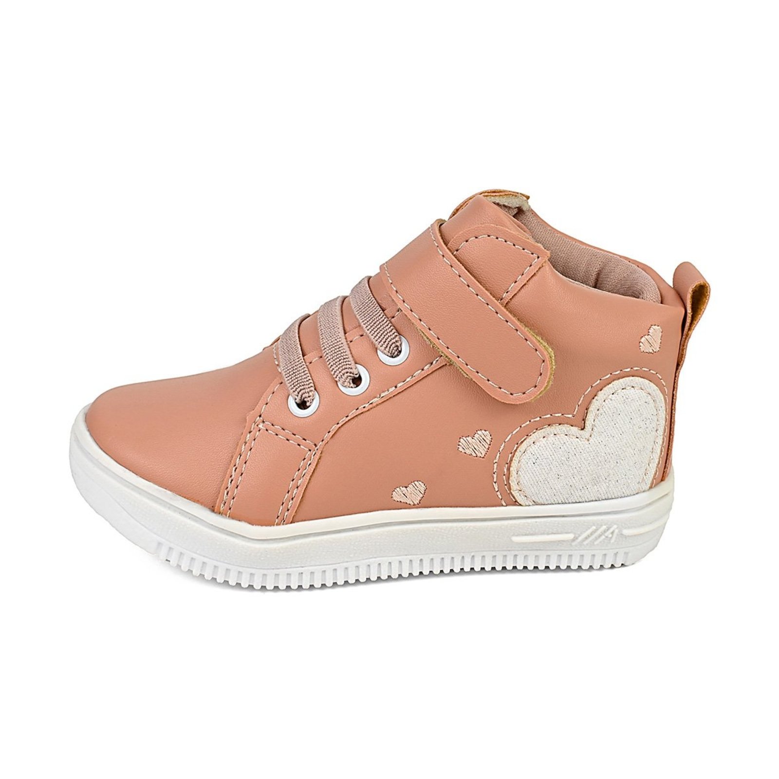 Vista 3 Infantil - Tênis Coração Feminino Cano Alto Lulopé nude Lulope nude
