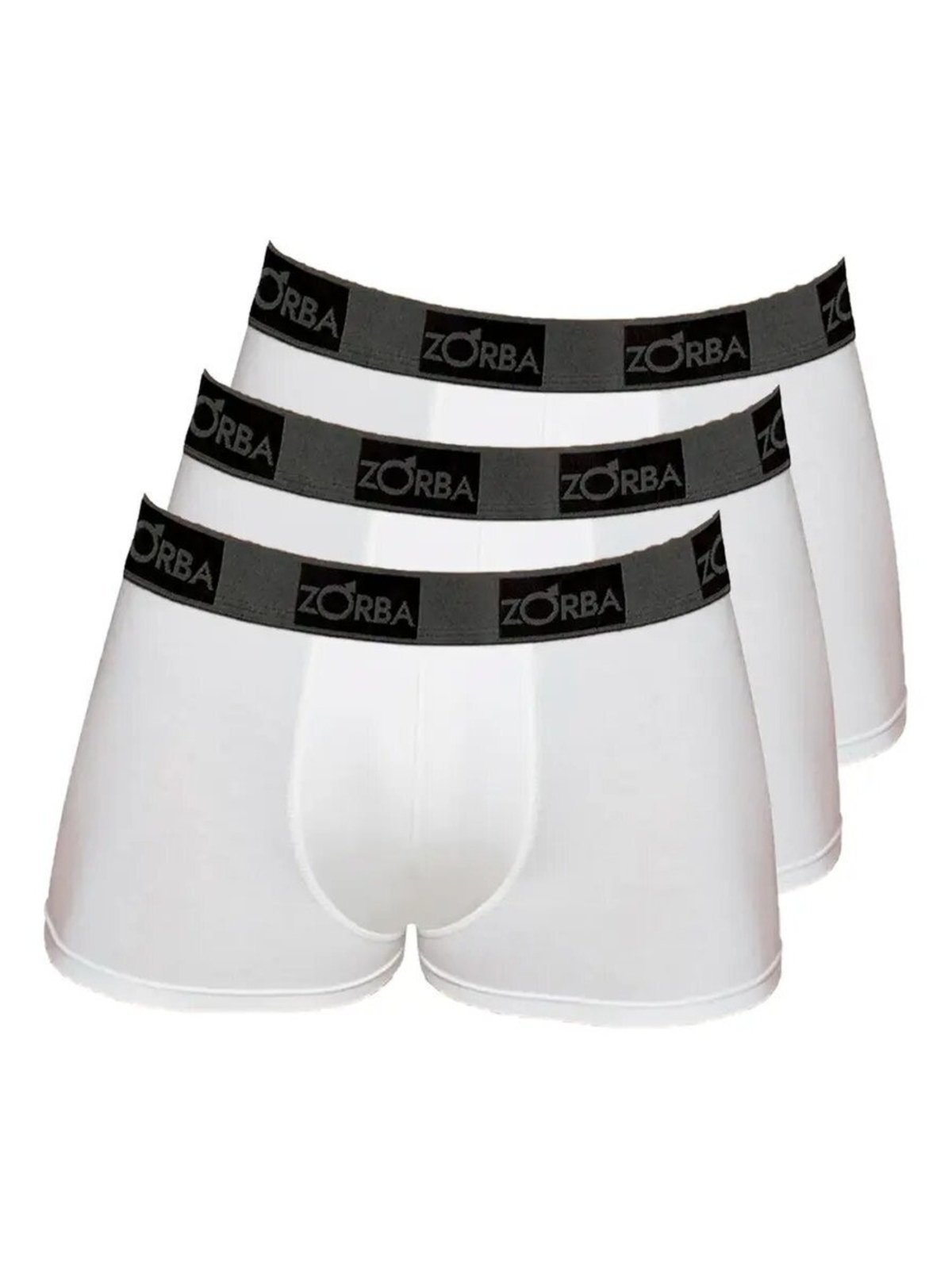 Kit com 3 Cuecas Boxer Zorba 717 Branco