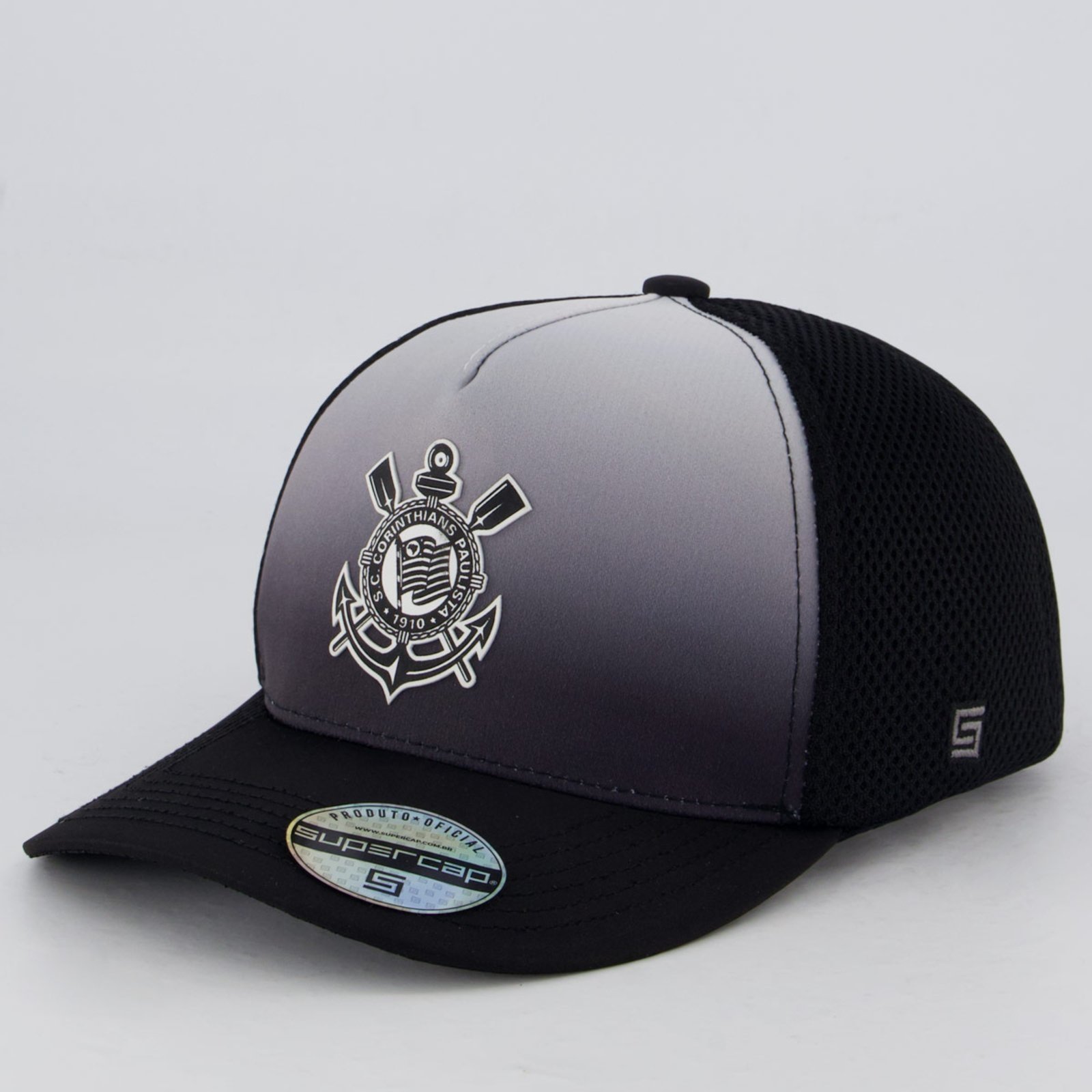 Boné Corinthians Americano Preto e Branco