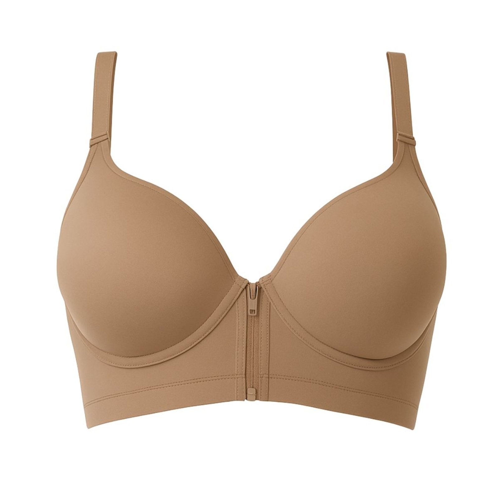 Sutiã Meia Taça com Bojo Plus Size Fechamento Frontal Zíper Liebe
