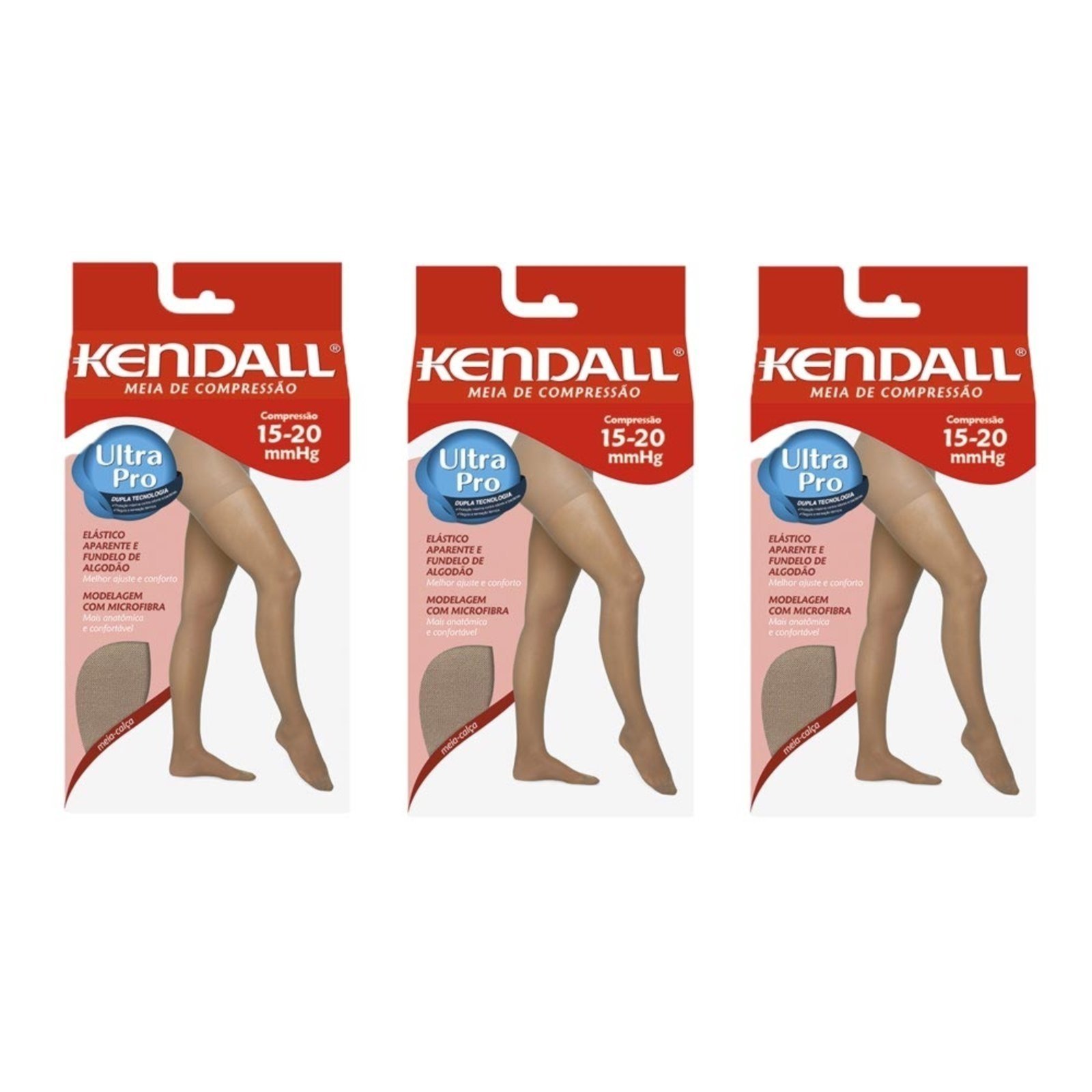 Kit 3 Meias Calça Kendall Média Compressão 1631 Mel