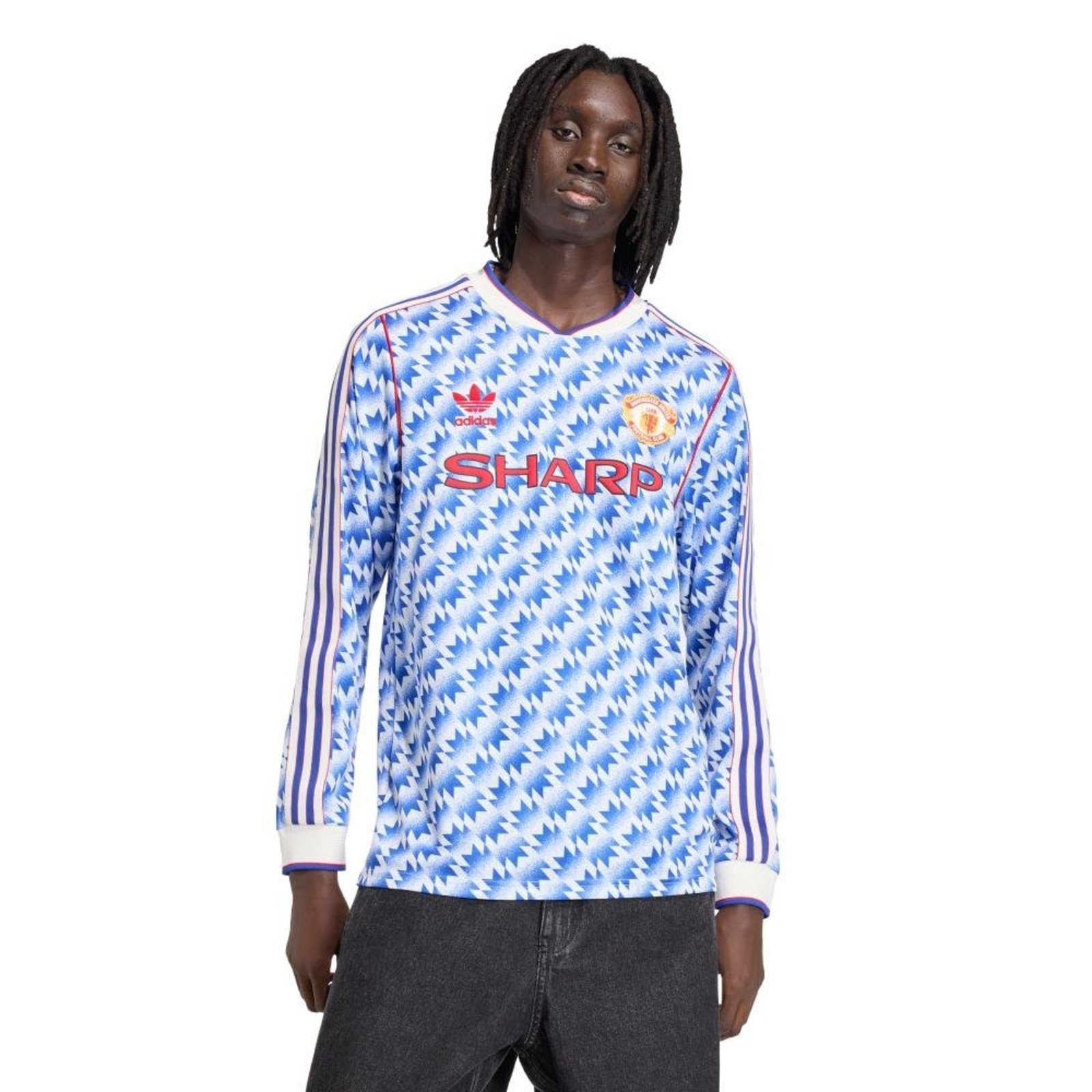 Camisa II Manga Longa Manchester United 90 adidas Performance Multicolorido