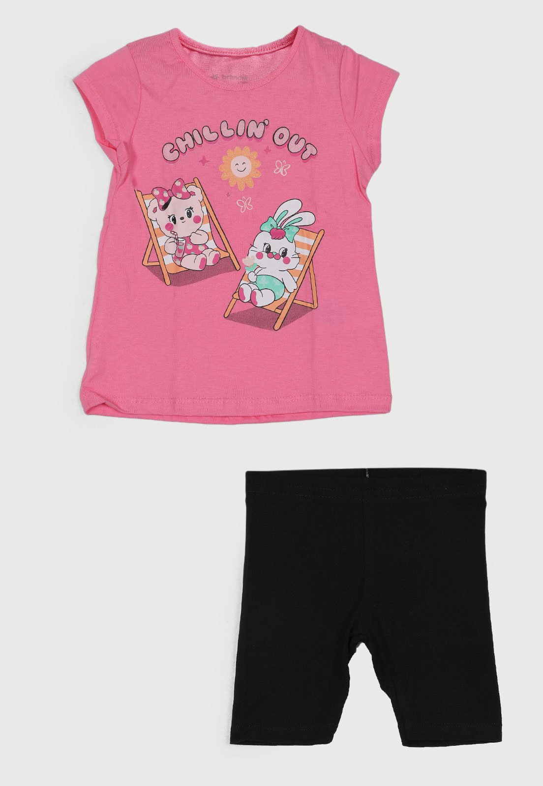 Conjunto Curto Brandili Bichinhos Rosa