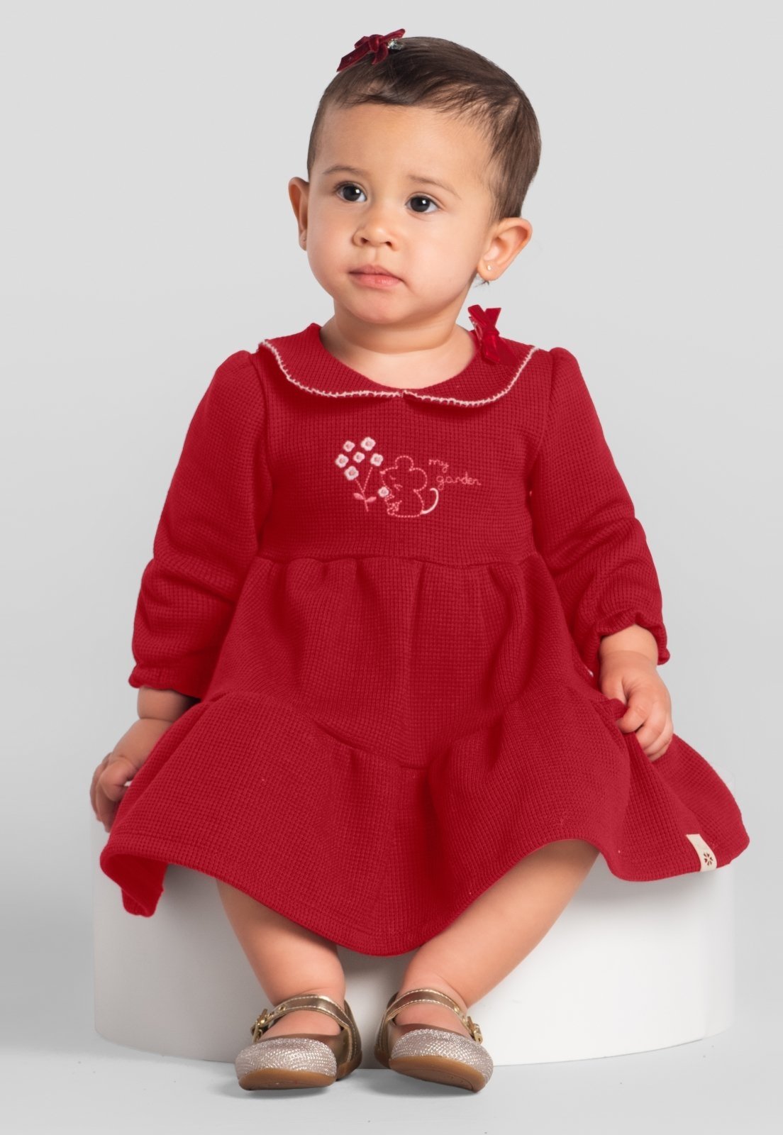 Infantil - Vestido menina texturizado Mundi