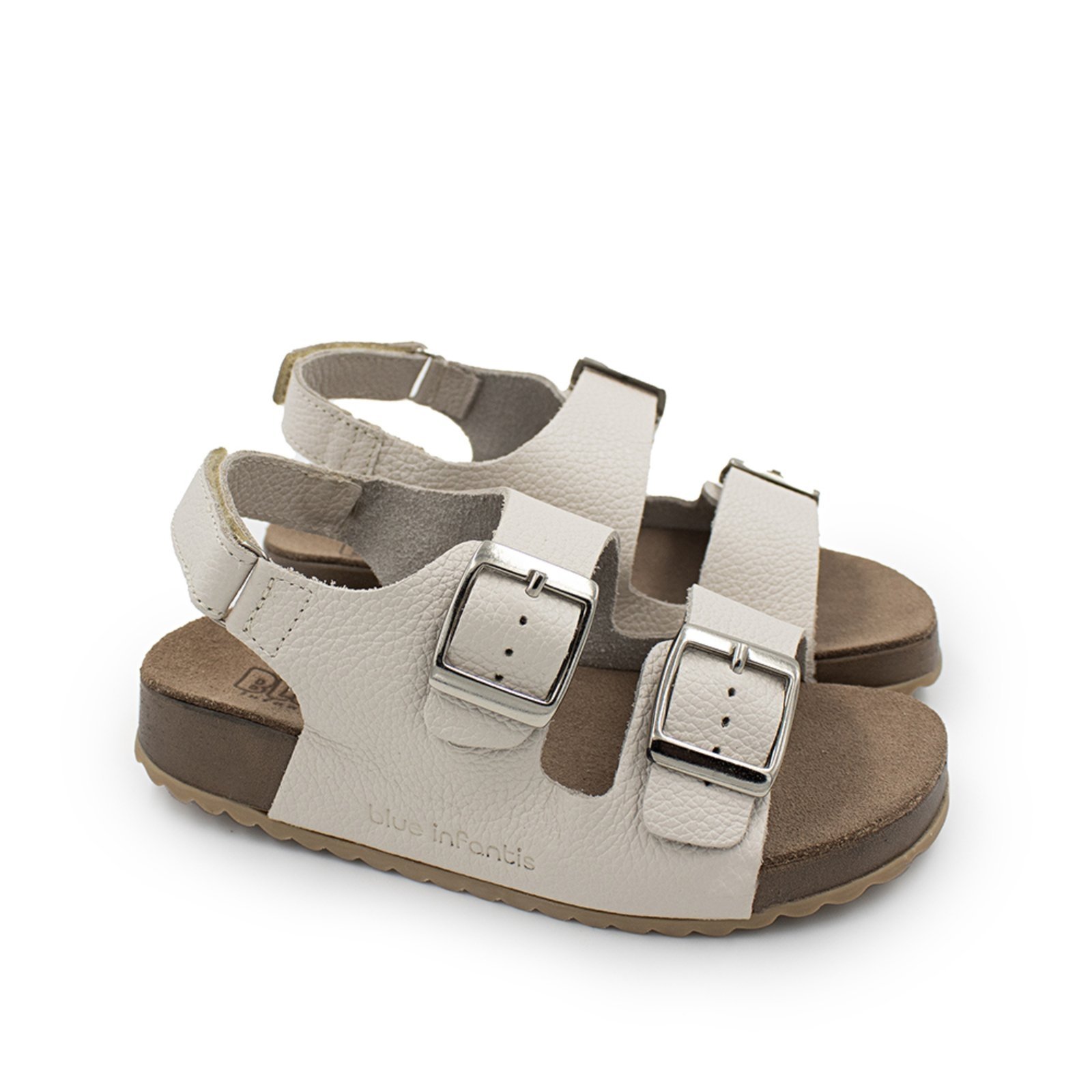 Vista 2 Infantil - Sandalia Menina Blue Victoria Couro Off White Blue Infantis off-white blue Blue Infantis off-white blue