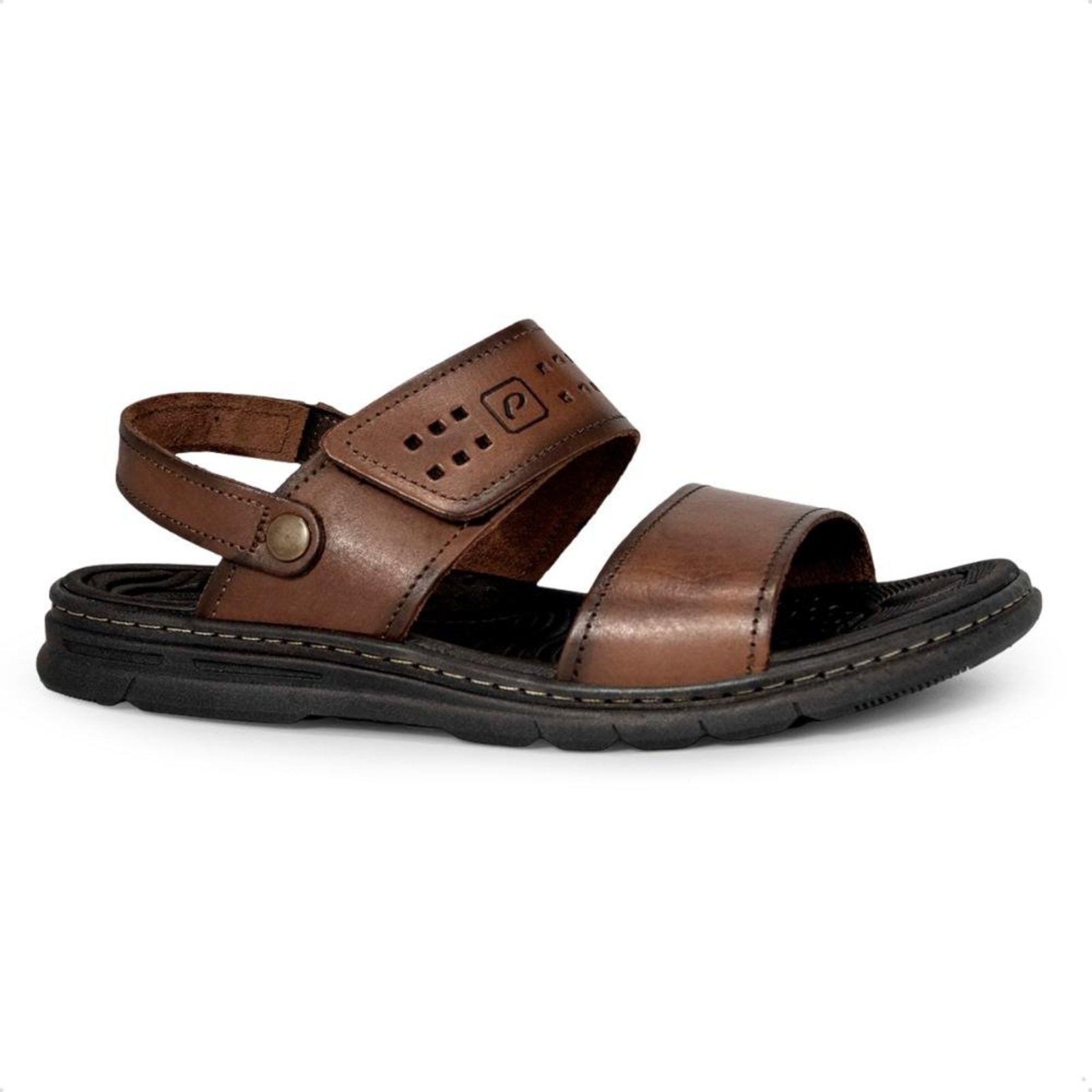 Sandália Pegada Masculina Couro 2 em 1 134203 Marrom