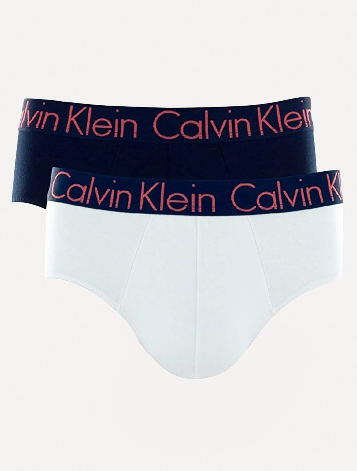 Cueca Calvin Klein Brief Cotton Stretch Brief Branca e Marinho Pack C11.03 AZ09 2UN