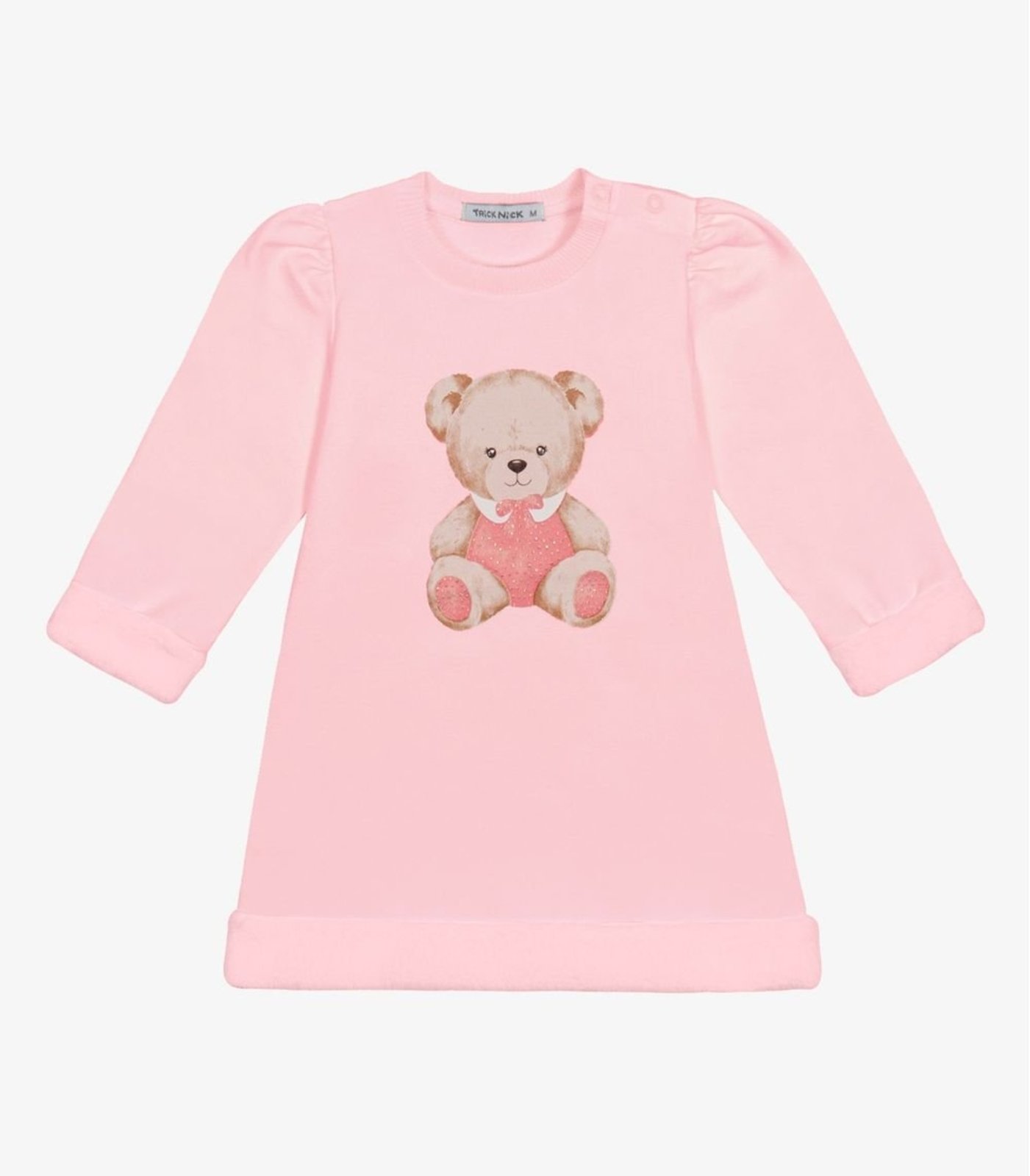 Infantil - Vestido Peluciado Manga Longa Trick Nick Rosa