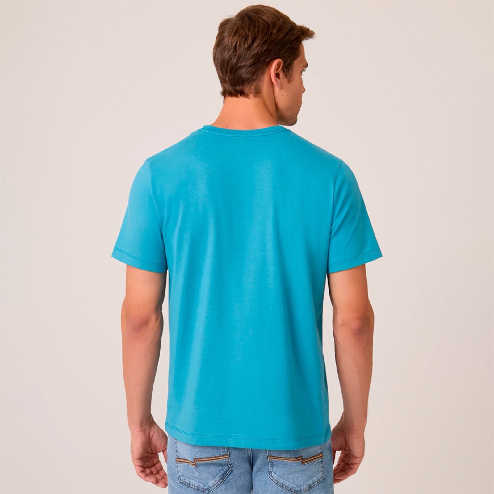 Vista 3 Camiseta Dudalina Essentials Color Pr26 Masculino azul Dudalina azul