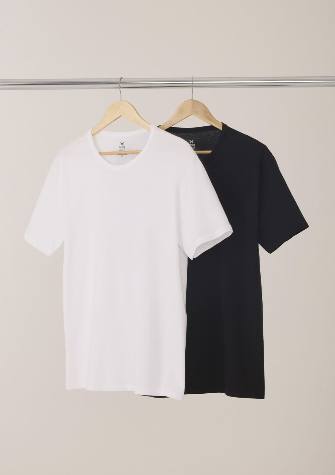 Kit Com 2 Camisetas Masculinas Básicas Hering