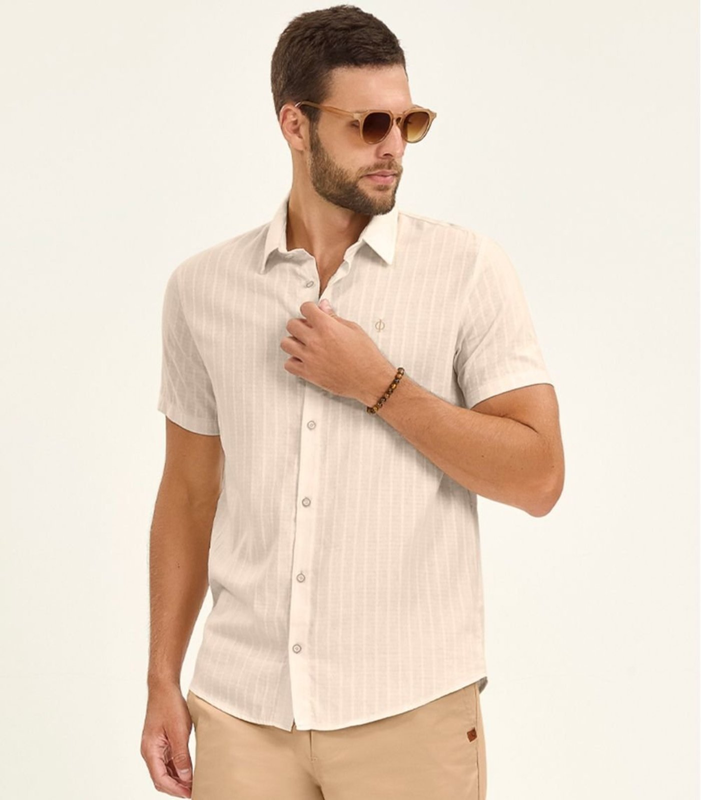 Vista 2 Camisa Masculina Manga Curta Diametro azul Diametro azul