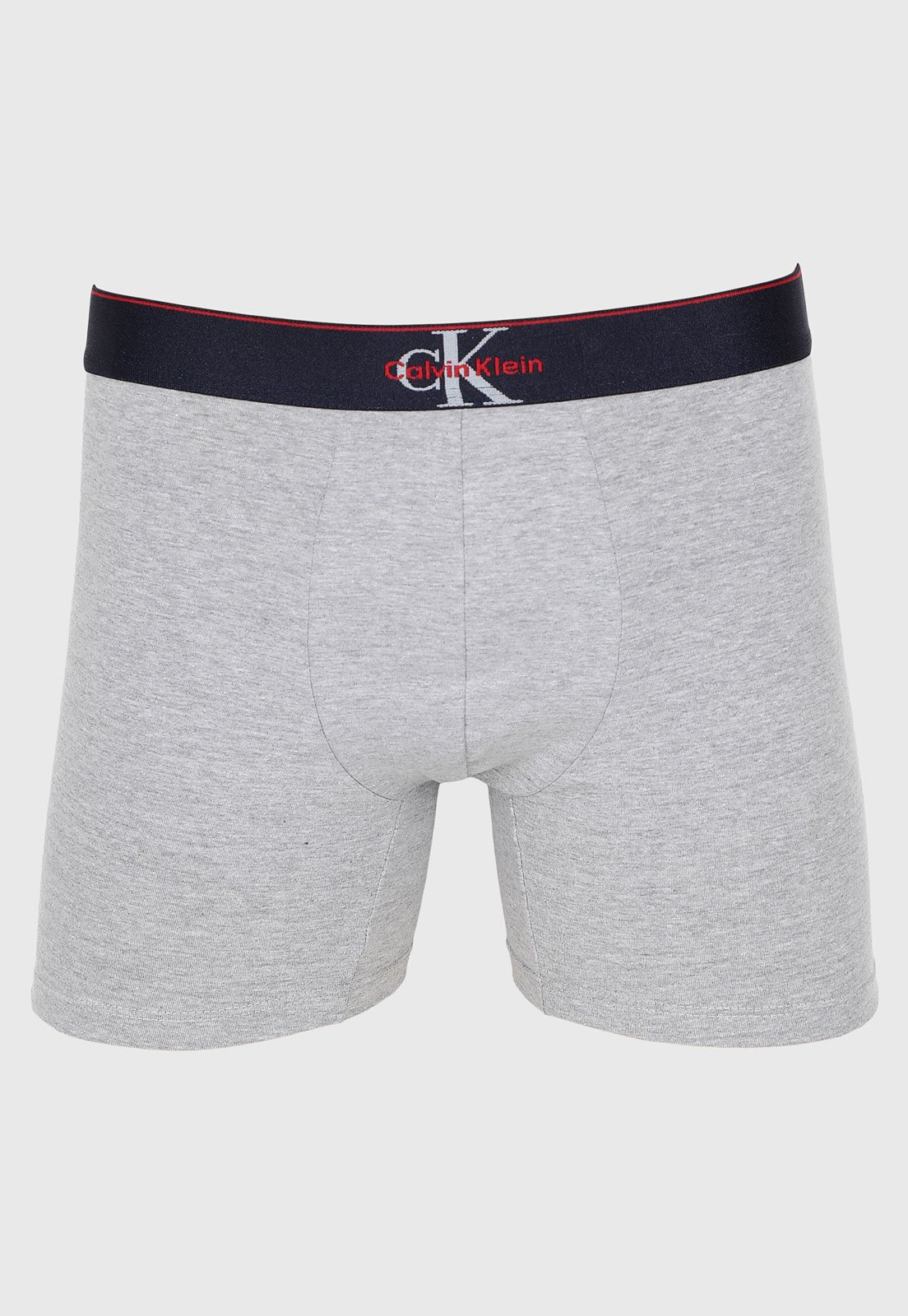 Cueca Boxer Masculina Calvin Klein Underwear Cós Azul Marinho Cinza