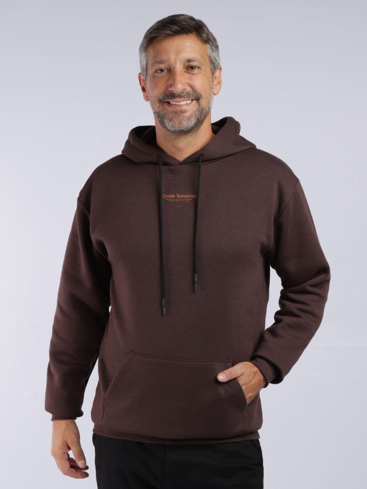 Moletom Canguru Eletrón Masculino MARROM