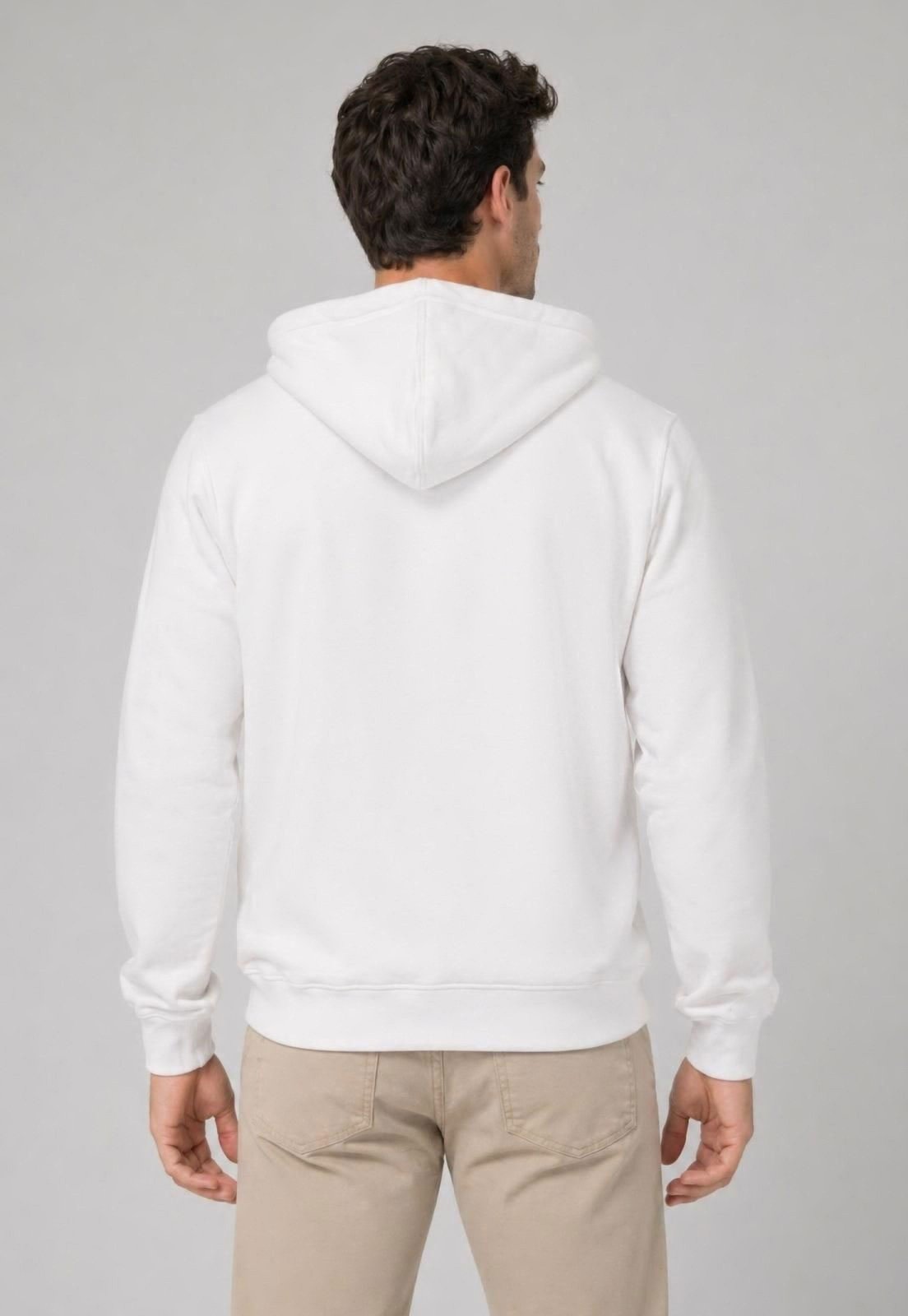 Blusa de Moletom Masculina Quiksilver Capuz Branco
