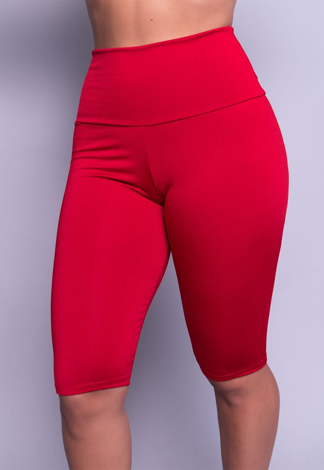 Bermuda Bella Fiore Modas Legging Fitness Vermelha