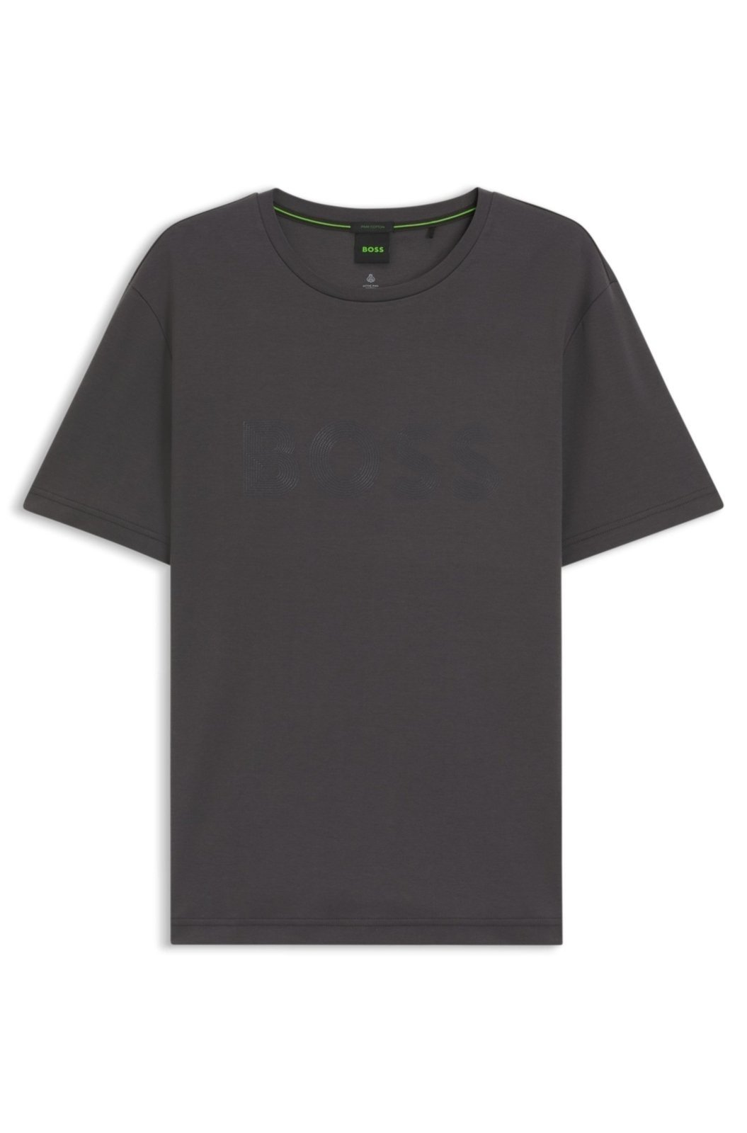 Camiseta De Algodão Pima Com Logo Brilhante