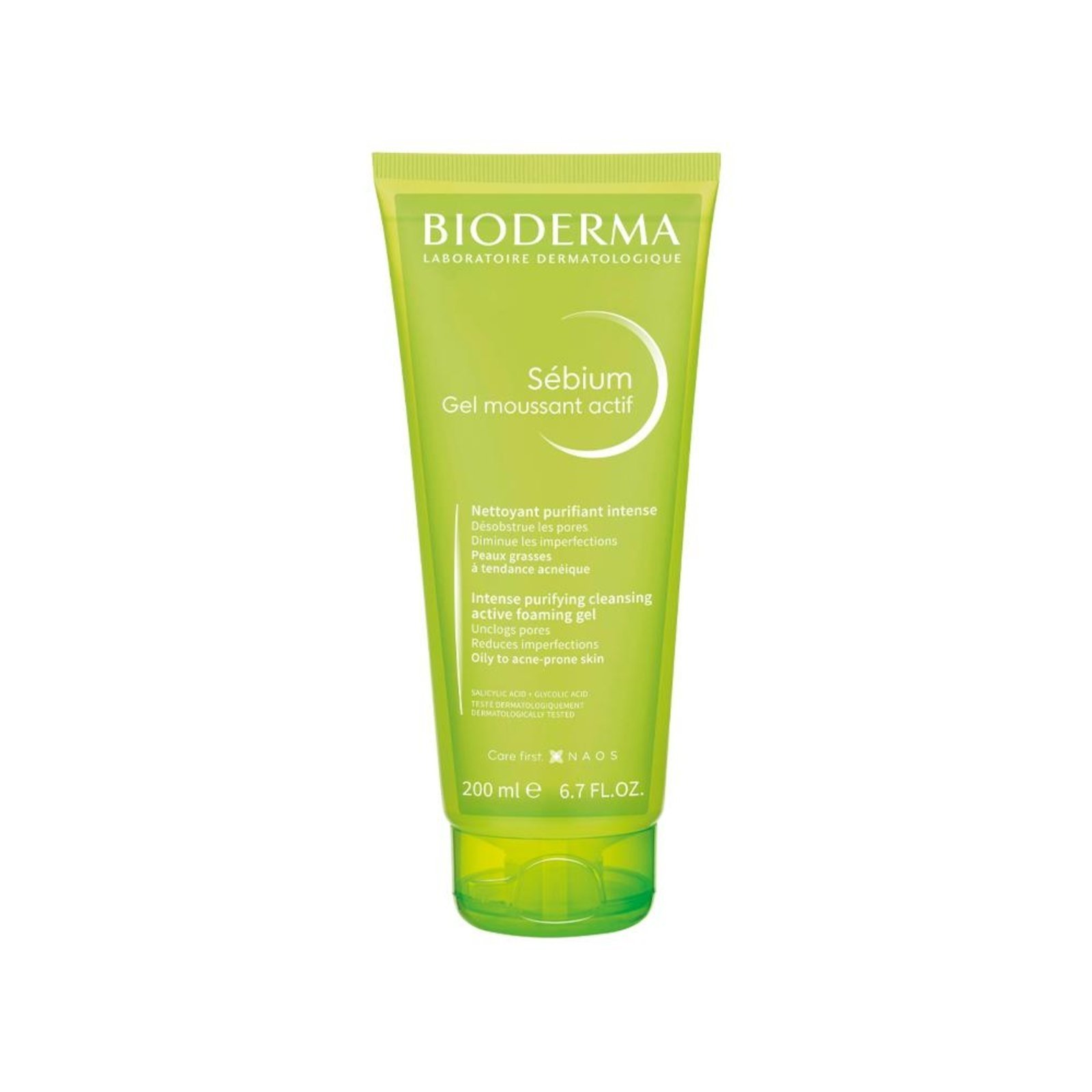 Vista 2 Bioderma Sébium Moussant Actif Gel de Limpeza Facial 214g incolor BIODERMA incolor