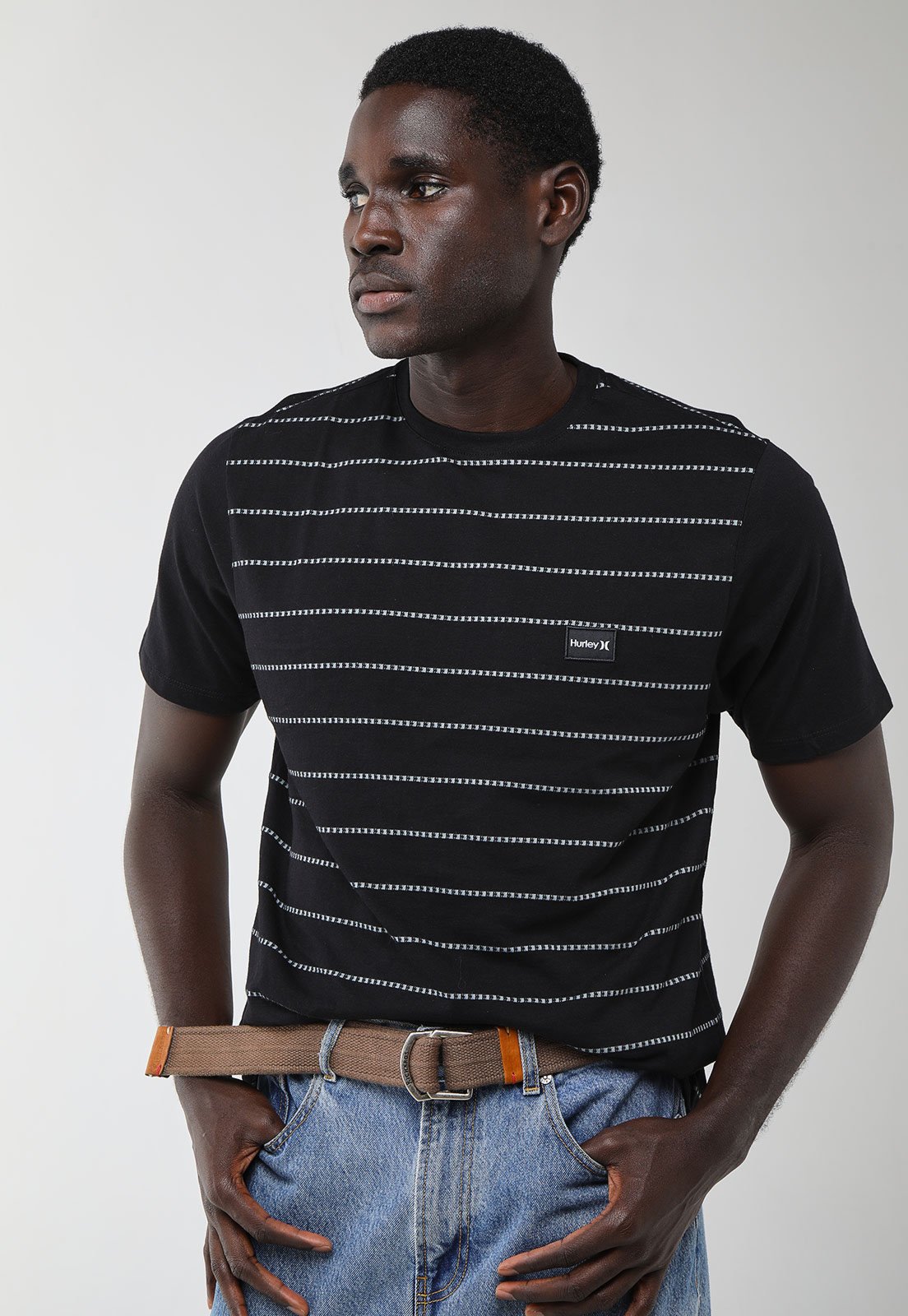 Camiseta Masculina Hurley ESP Chain Preta