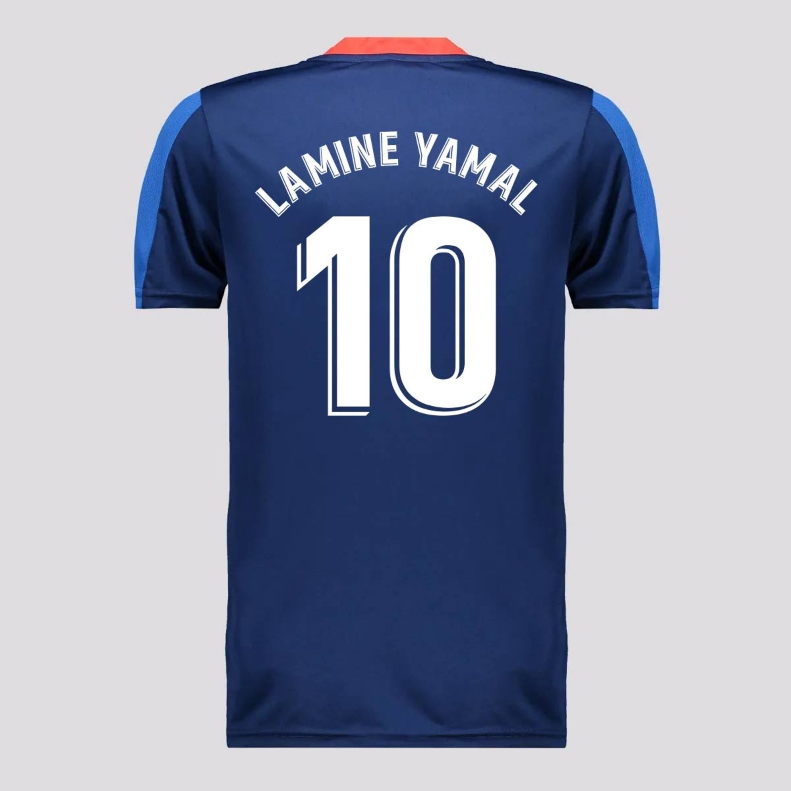 Camisa Barcelona Juvenil Marinho e Vermelha 10 Lamine Yamal