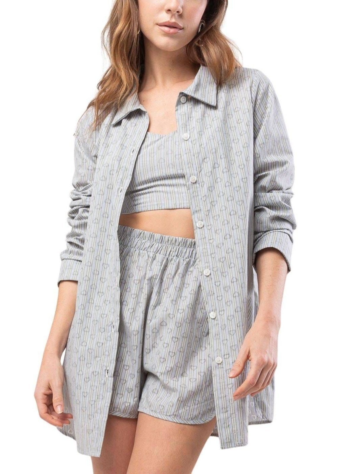 Vestido Sawary Estampado – 278319 – Cinza – Sawary