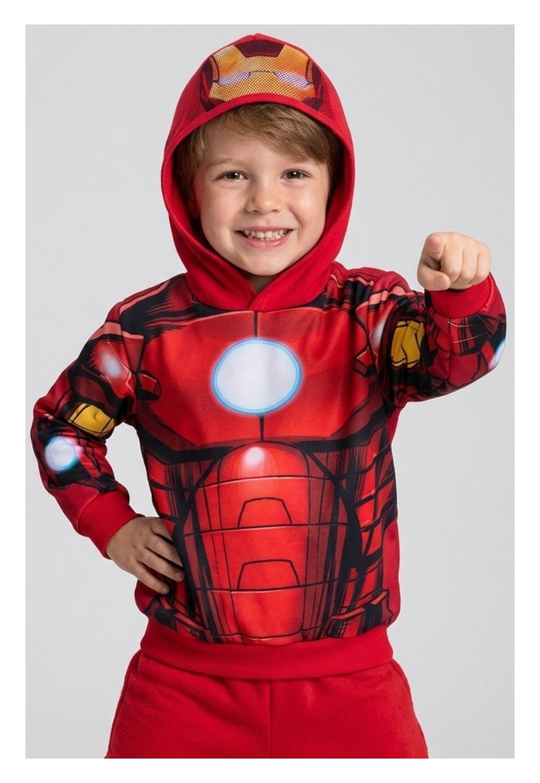 Infantil - Casaco Marvel Masculino Homem de Ferro