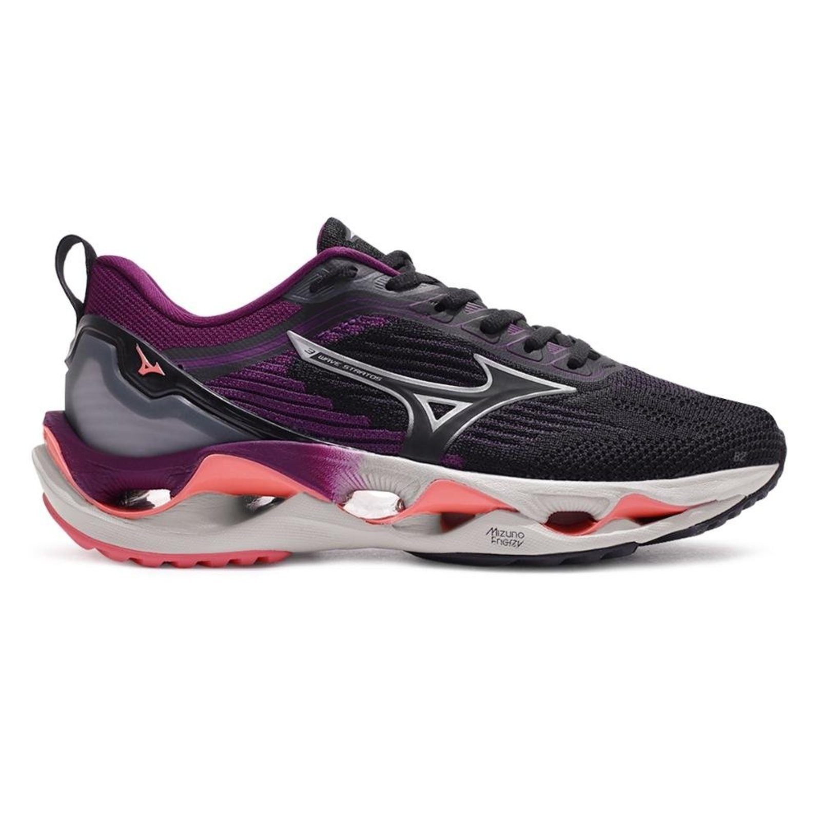 Tênis Mizuno Wave Stratos 3 Unissex Preto