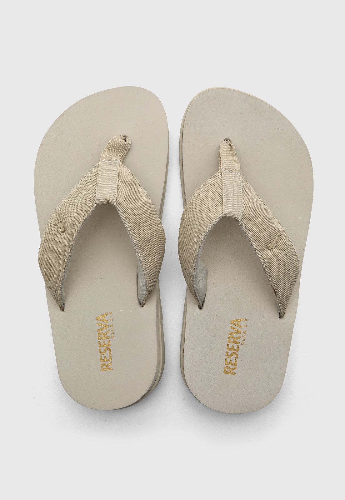 Chinelo Masculino Reserva Logo Bege