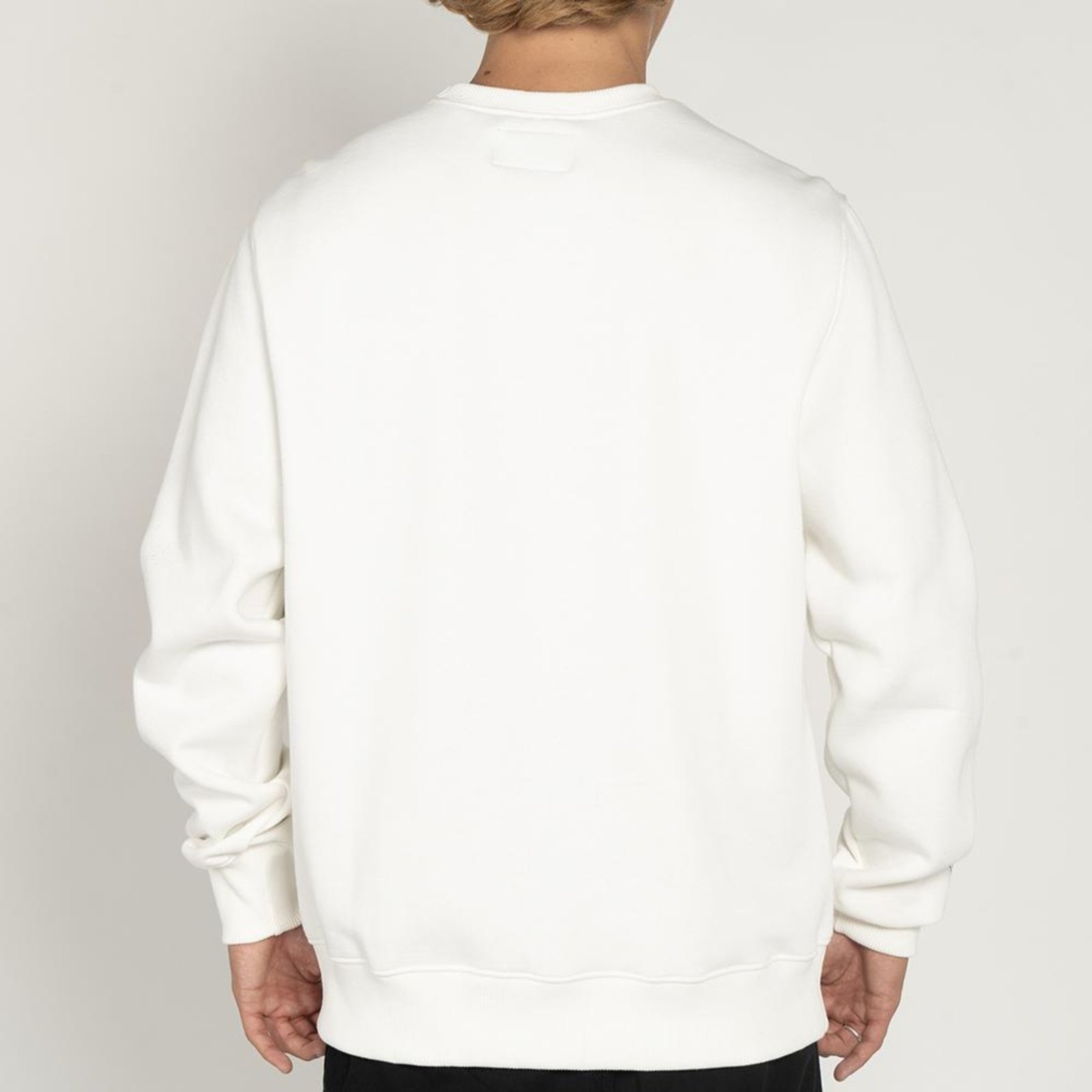 Vista 2 Moletom Quiksilver Careca Comp Logo Plus Size WT25 Off White off-white white Quiksilver off-white white