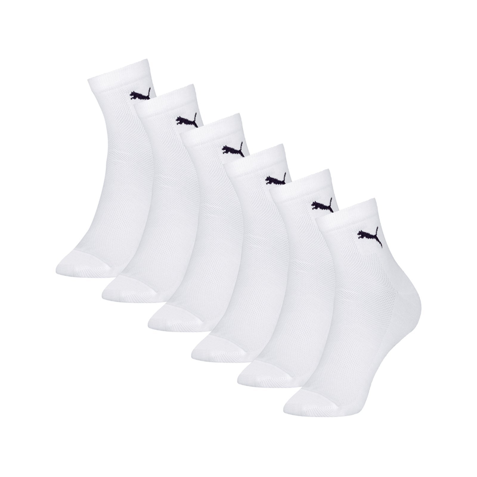 Kit 6 Pares Meia Puma Cano Médio Algodão Malha Repiravel Adulto