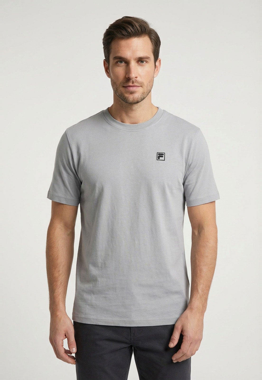 Vista 2 Camiseta Masculina Fila Comfort Classic cinza Fila cinza