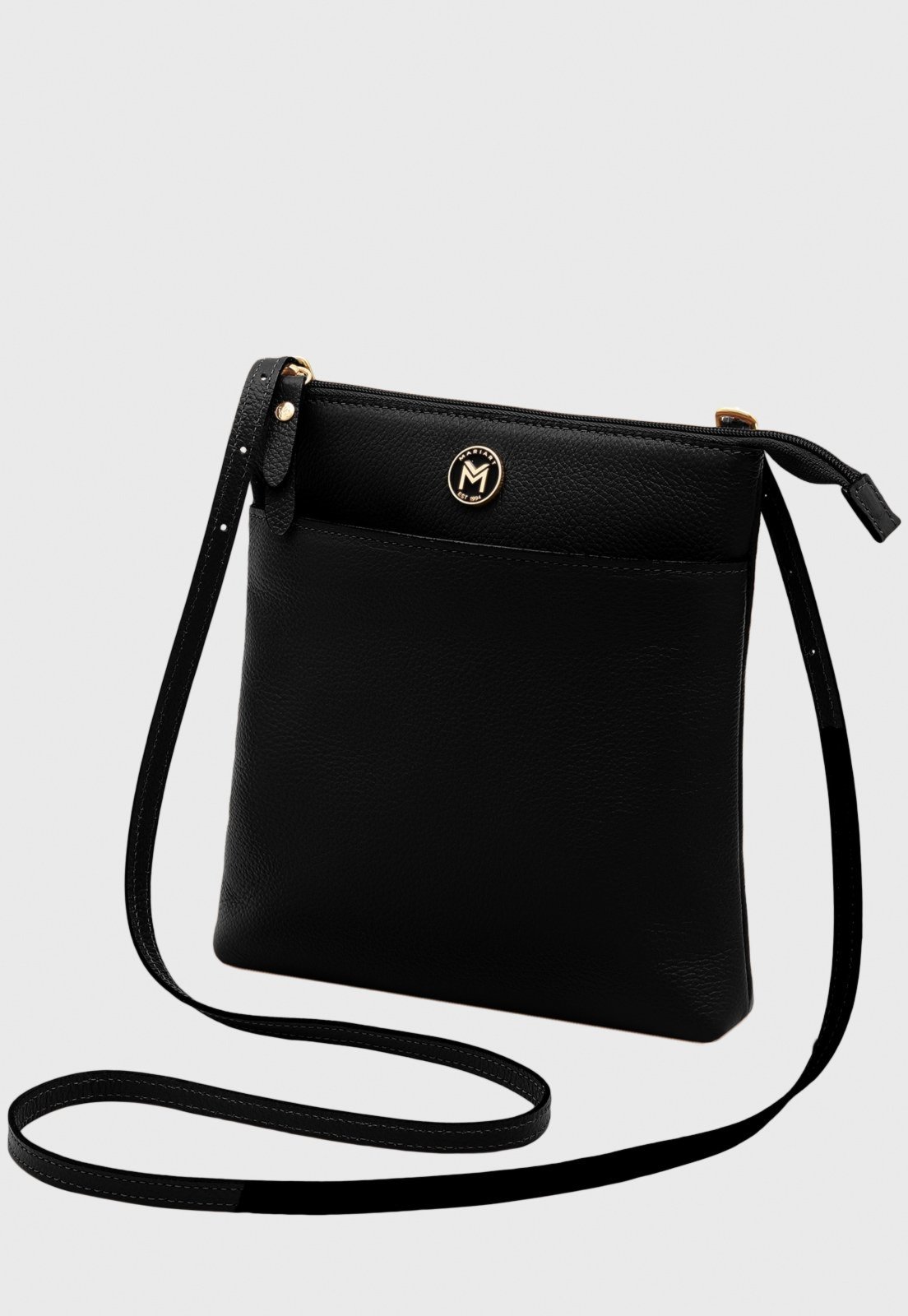 Bolsa Transversal Couro Mariart Itacaré Preta