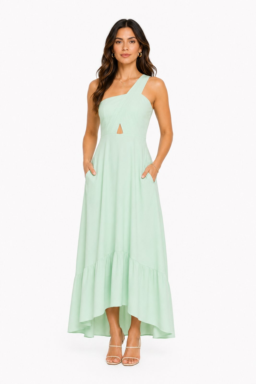 Vestido Longo Ombro Só D Bell Outlet Fashion Verde