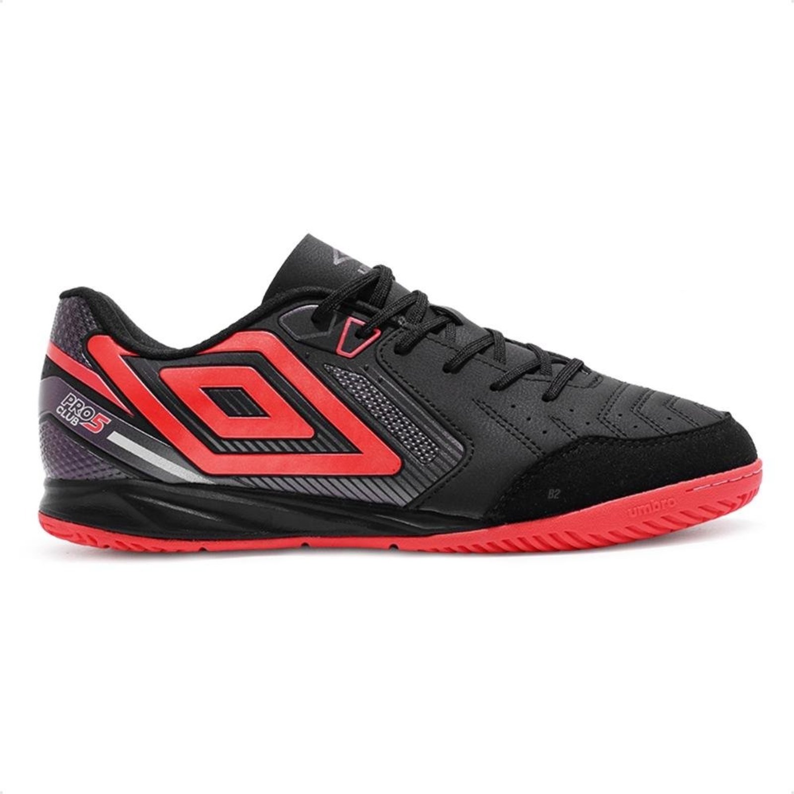Chuteira Futsal Umbro Pro 5 Bump Club Masculina Preto