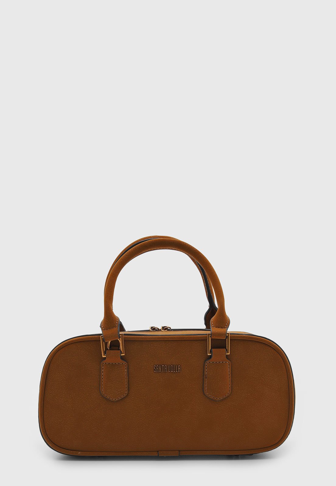 Bolsa Feminina Santa Lolla Estruturada Alça Dupla Caramelo