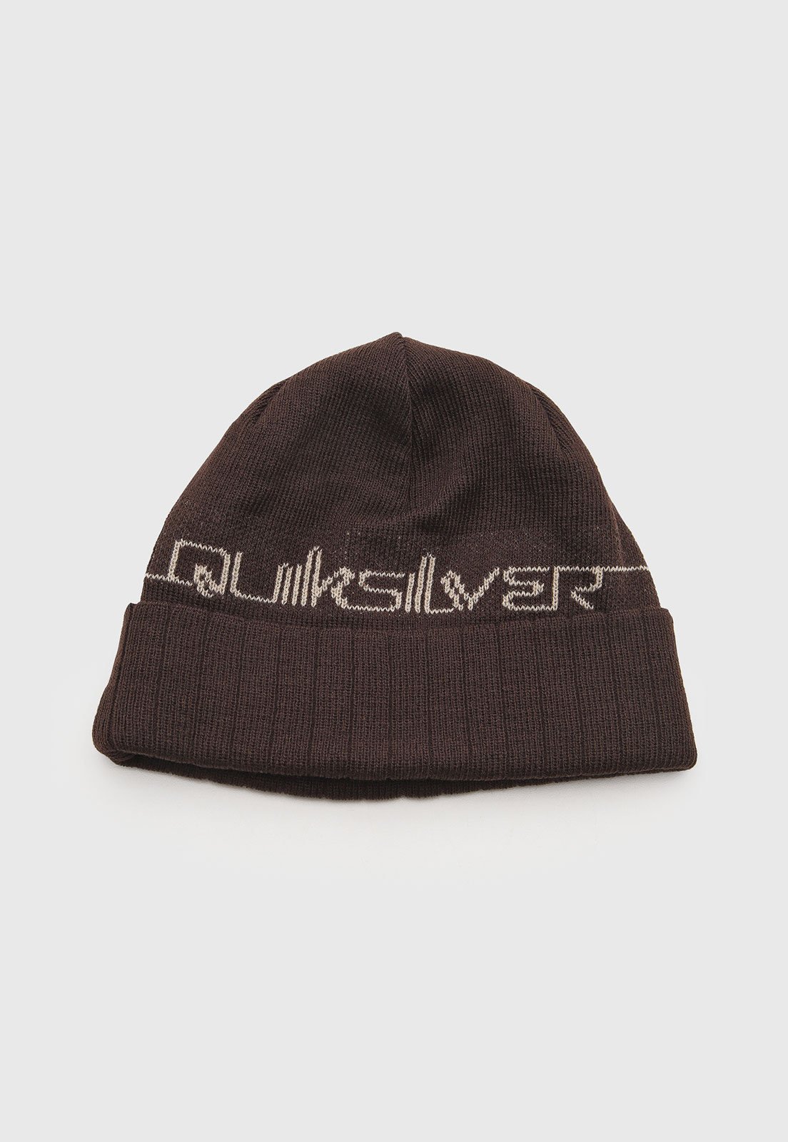 Gorro Quiksilver Malha Dobrável Marrom
