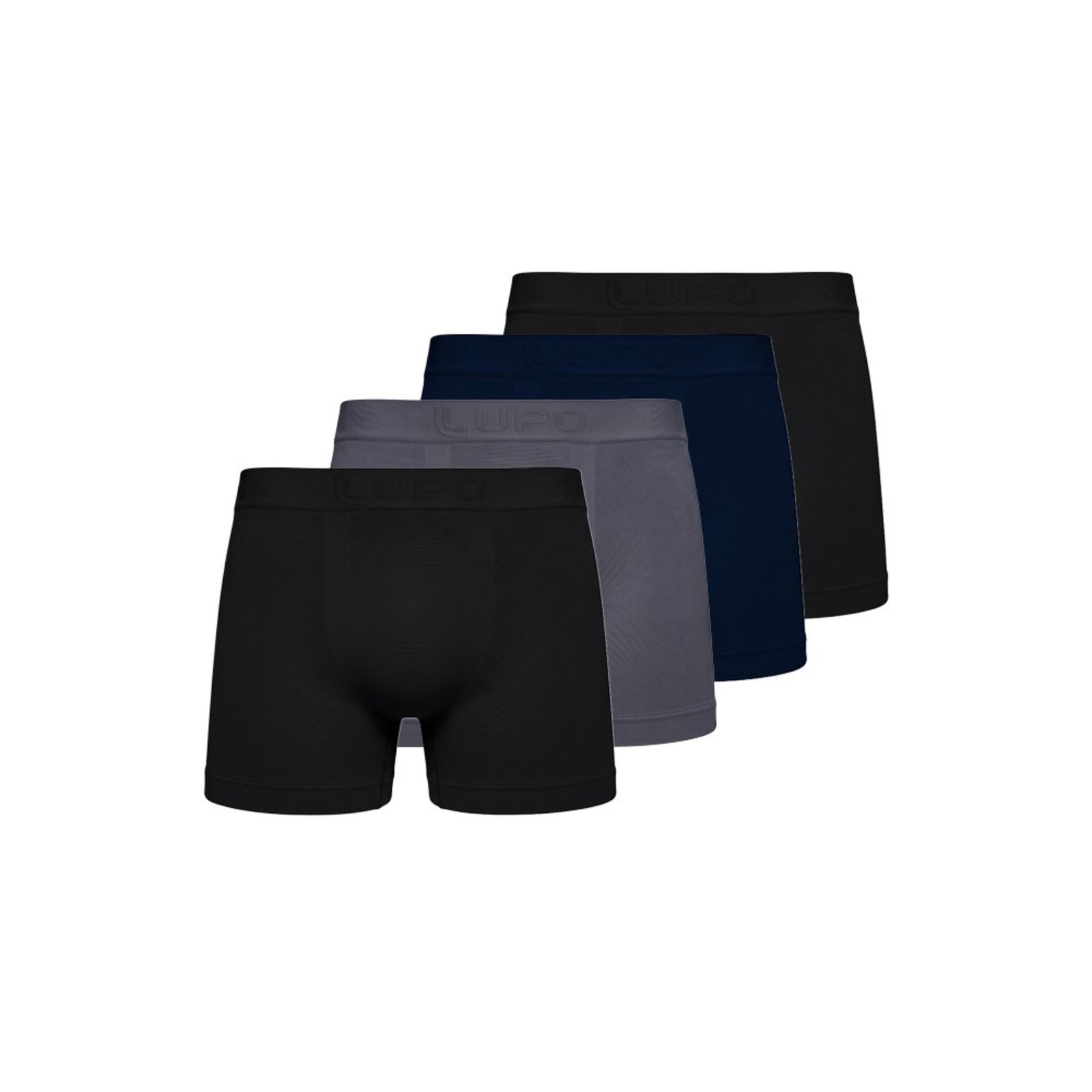 Kit 4 Cueca Boxer Sem Costura Bambu Adulto Lupo