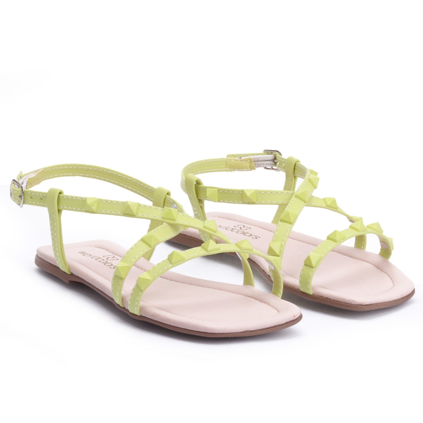 Infantil – Sandália Rasteira Flat WorlColors Purple – Lemon