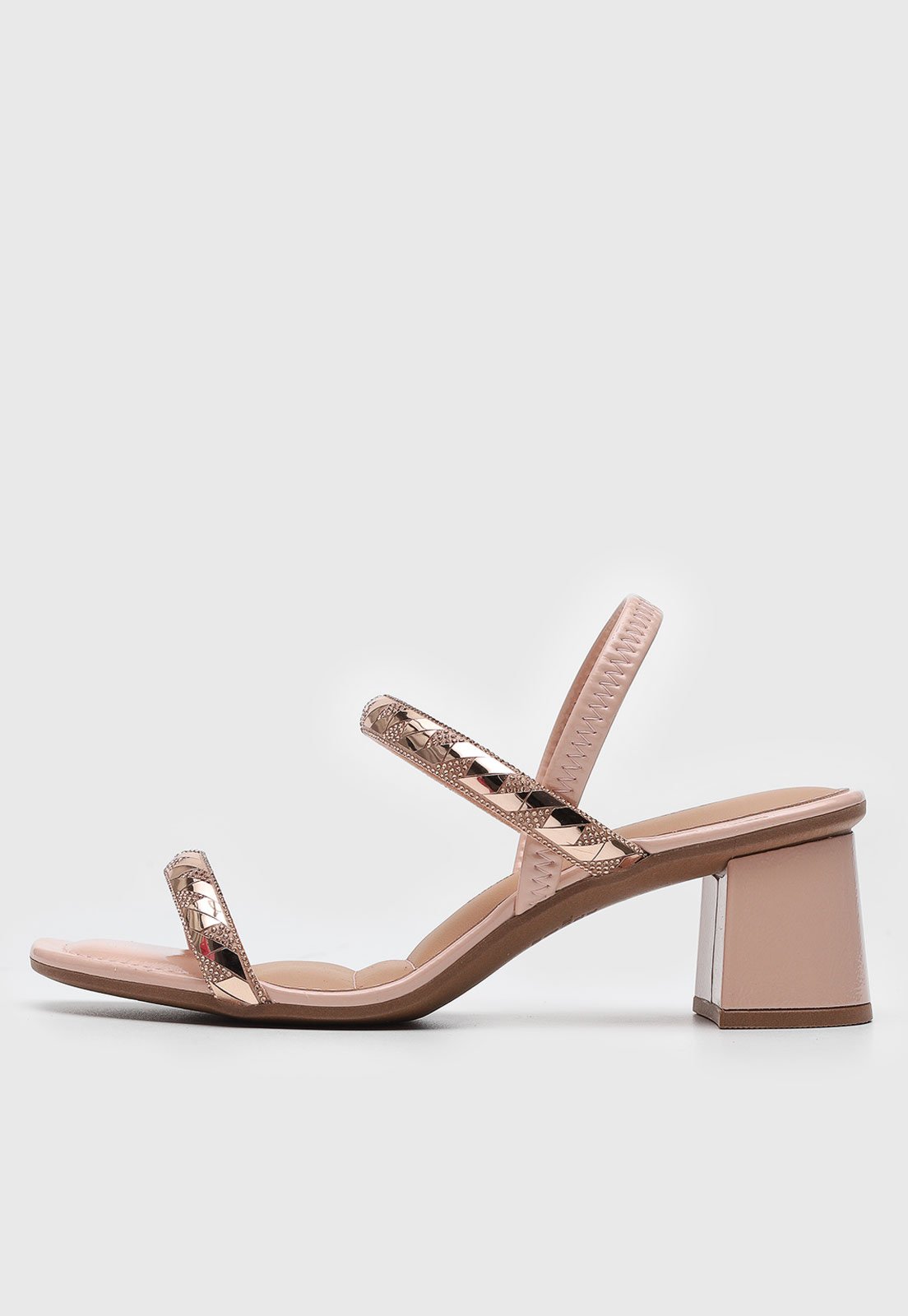 Sandália Feminina Dakota Salto Baixo Geométrico Rosa