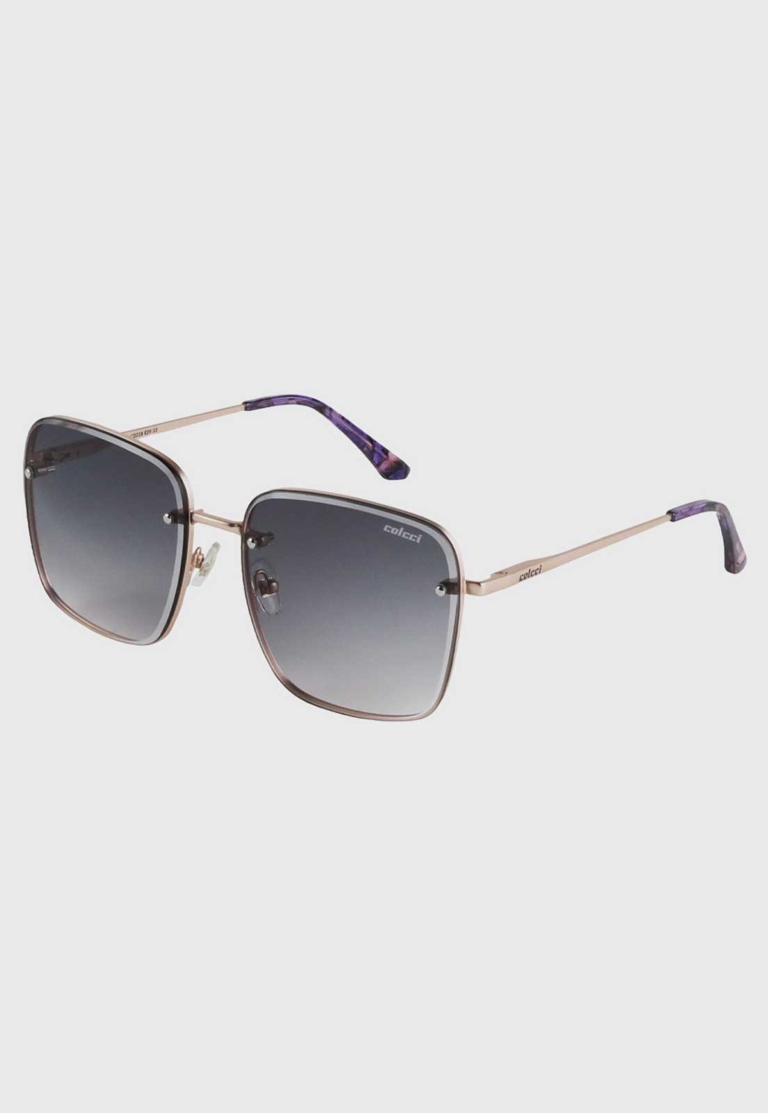 Óculos de Sol Feminino Colcci Fosco Ponteira Marmorizada Dourado